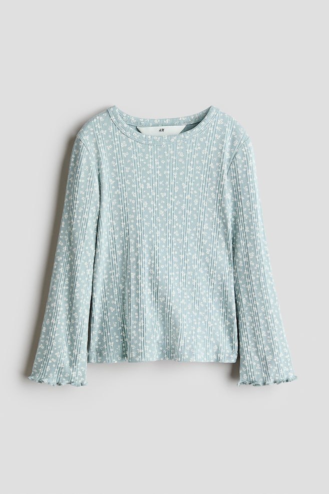 Patterned cotton top - Turquoise ancien/fleuri/Crème/cœurs/Rose ancien/fleuri - 1