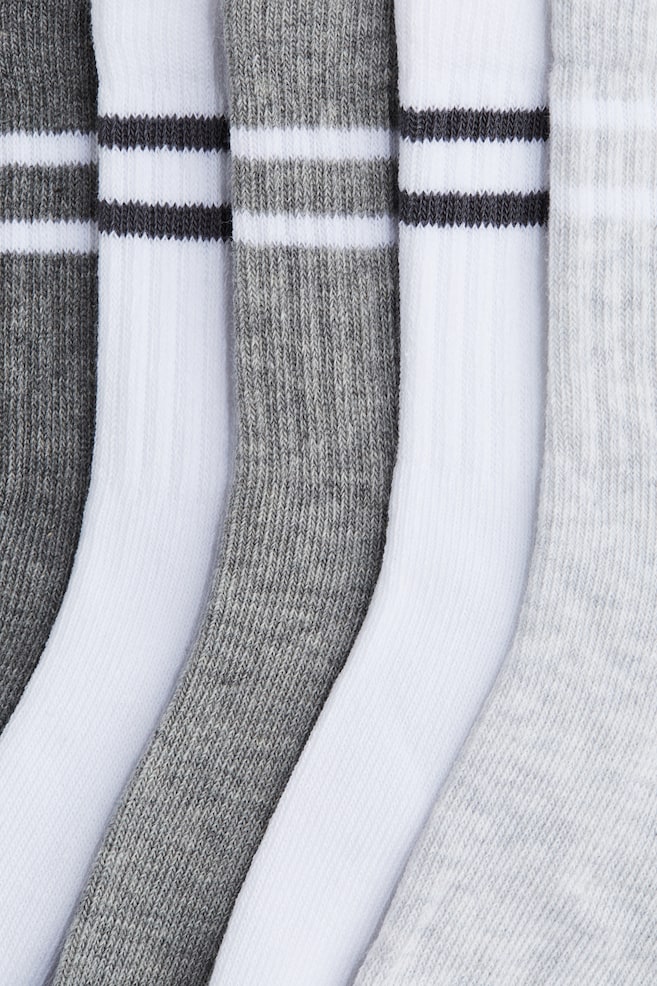 5 perechi de șosete de sport cu DryMove™ - Gri-melanj/alb/Albastru-aprins/Roz-deschis/roșu/Liliachiu-glacial/gri-închis/Roz/verde/alb/Roșu/negru/Roșu-burgund/dungi/Albastru-închis/dungi - 3