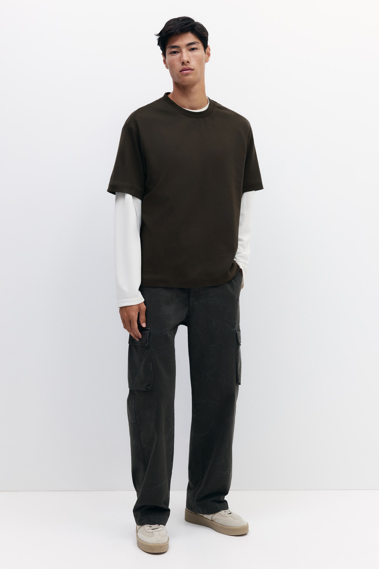 Playera Loose Fit - Verde oscuro/Negro/Blanco - 6