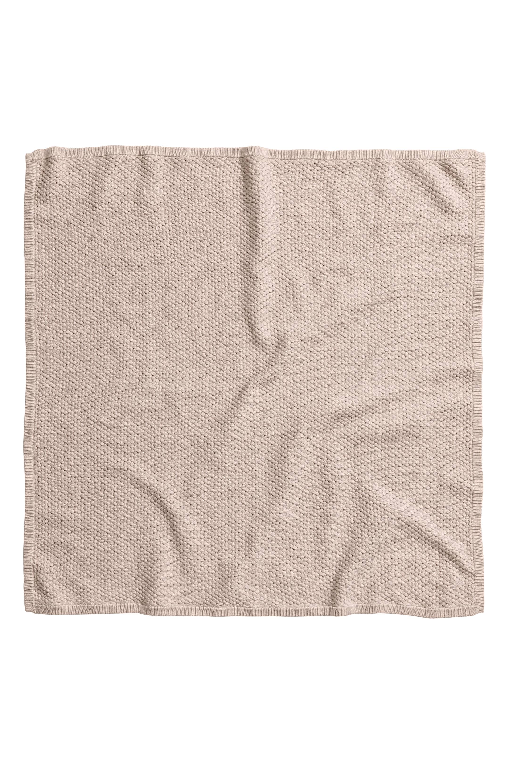 View larger image: Textured-knit cotton blanket - Light mole - Kids | H&M IE 1