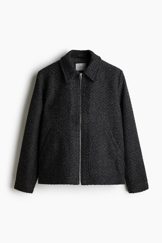 Мужские топы H&M Regular Fit Tweed Overshirt