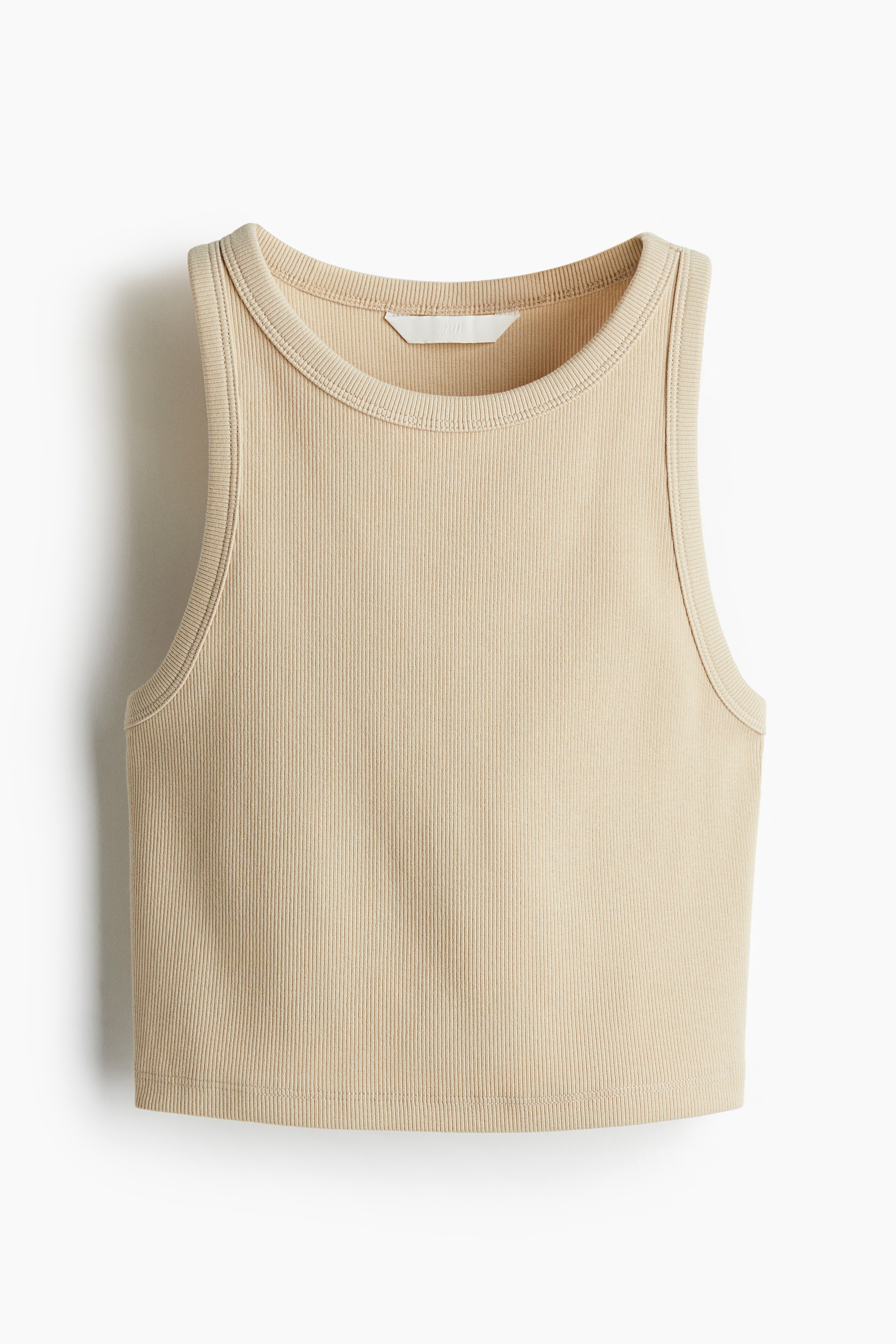 Top acanalado sin mangas - Beige/Rosa claro