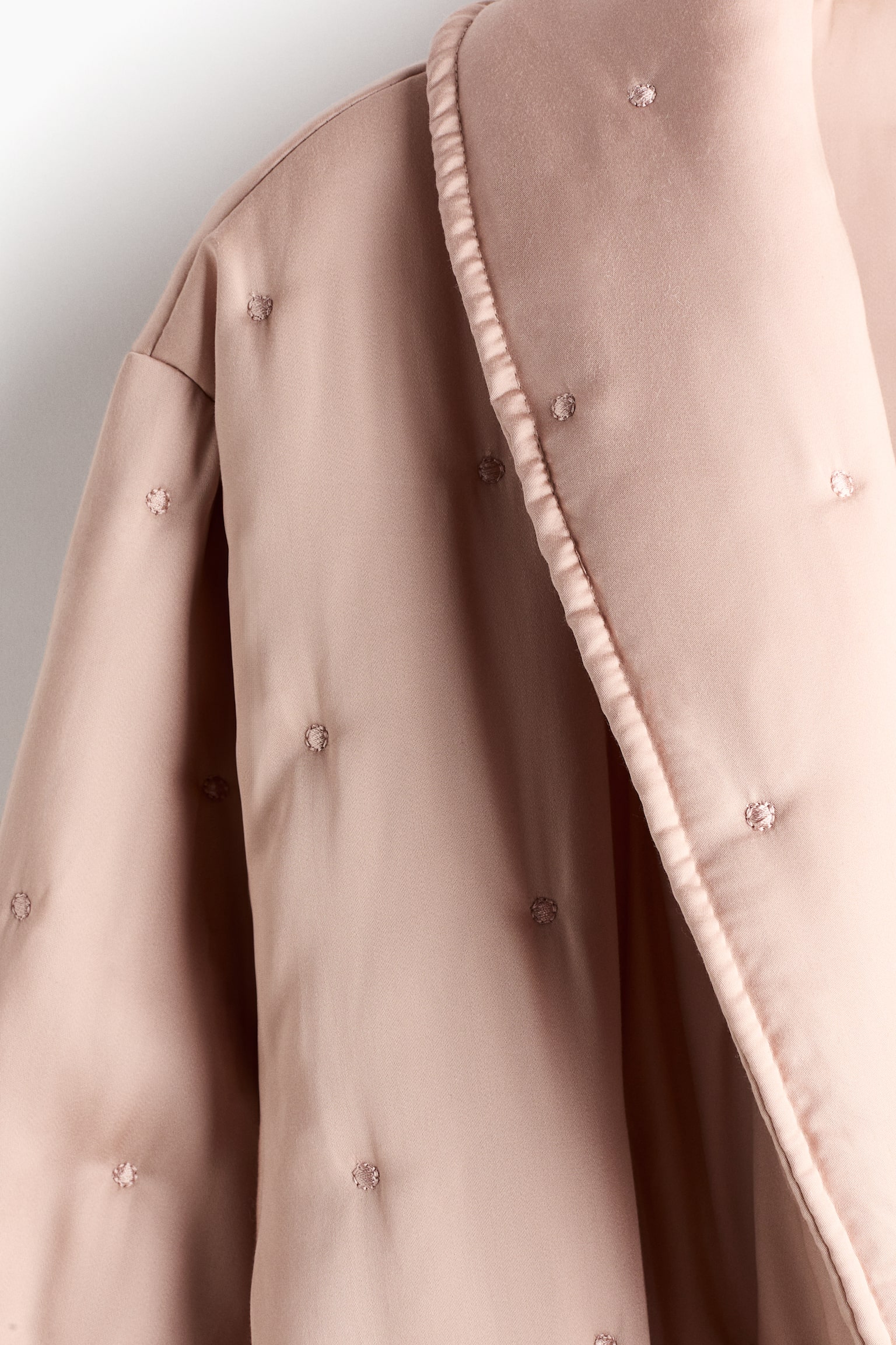 Bata en tejido guateado - Rosa tenue/Beige claro - 3