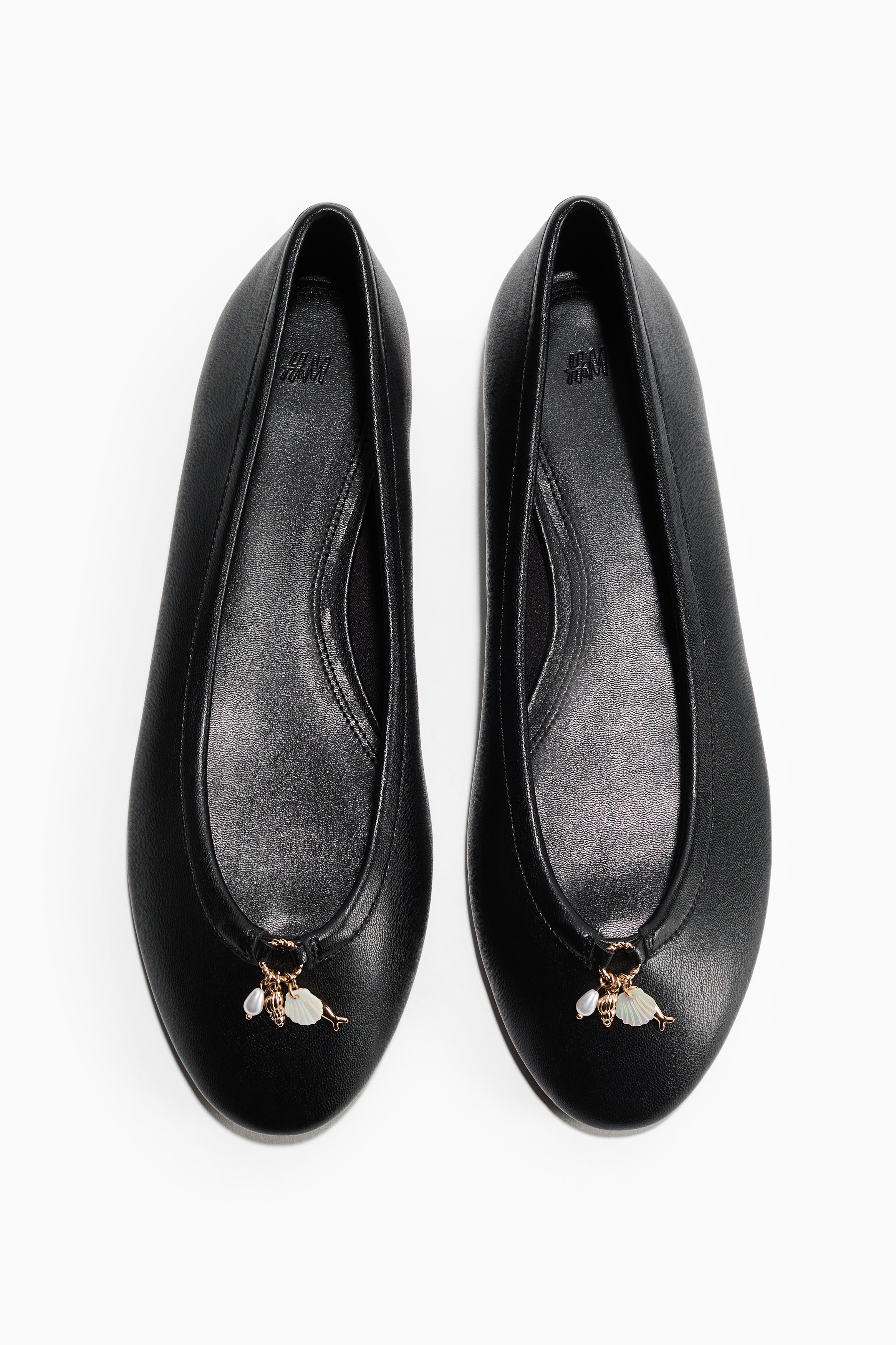 Ballerine con charms - Nero