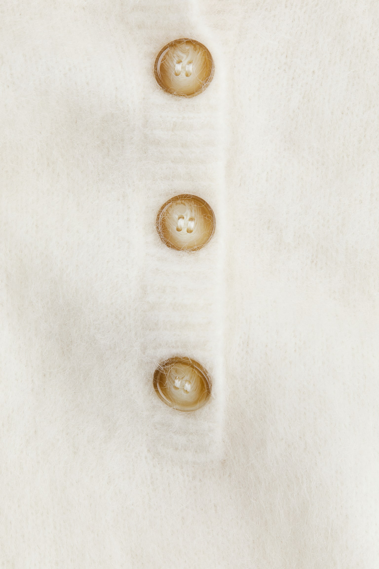 Pulóver z mohérovej zmesi - Krémová/Béžová - 3