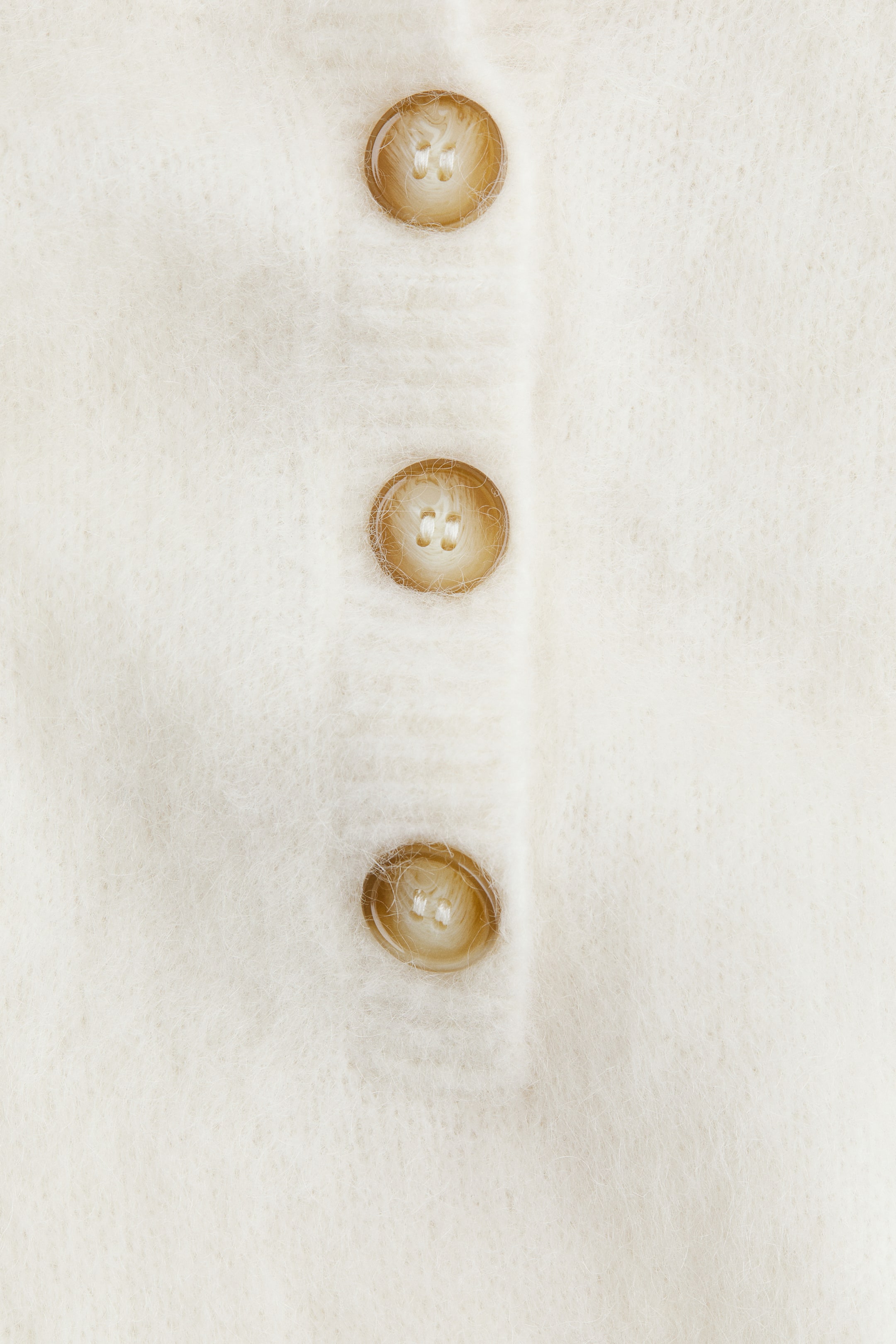 Zobacz większy obraz: Sweter z domieszką moheru - Kremowy - ONA | H&M PL 5