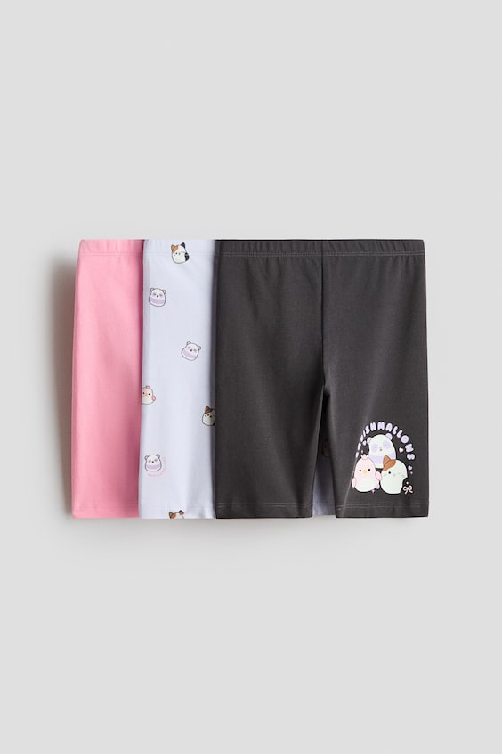 Детские шорты H&M 3-Pack Bike Shorts with Motif