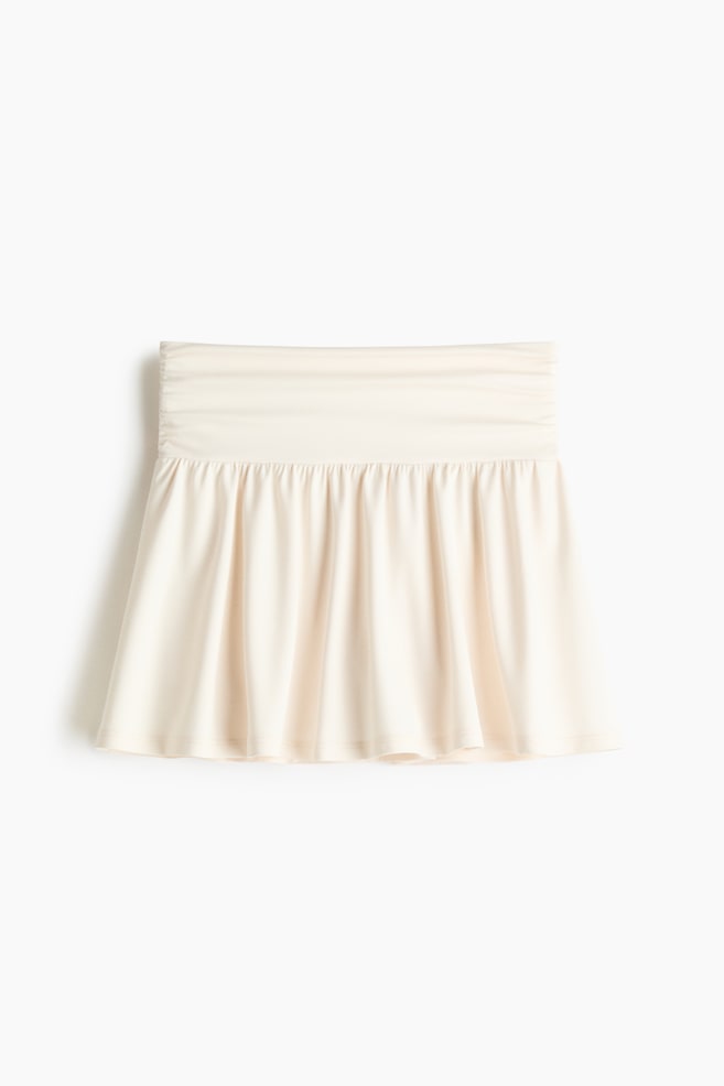 Tennis skirt with SoftMove™ - Cream/Navy blue - 1
