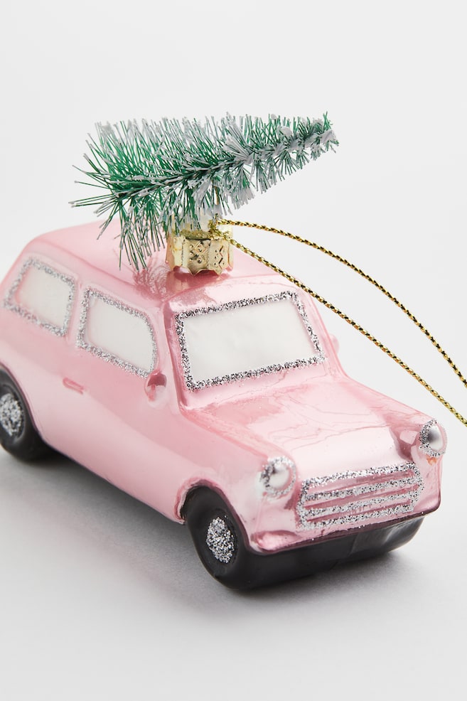 Decorazione natalizia in vetro - Rosa chiaro/auto/Bianco/auto/Rosso/treno/Dorato/ostrica - 2