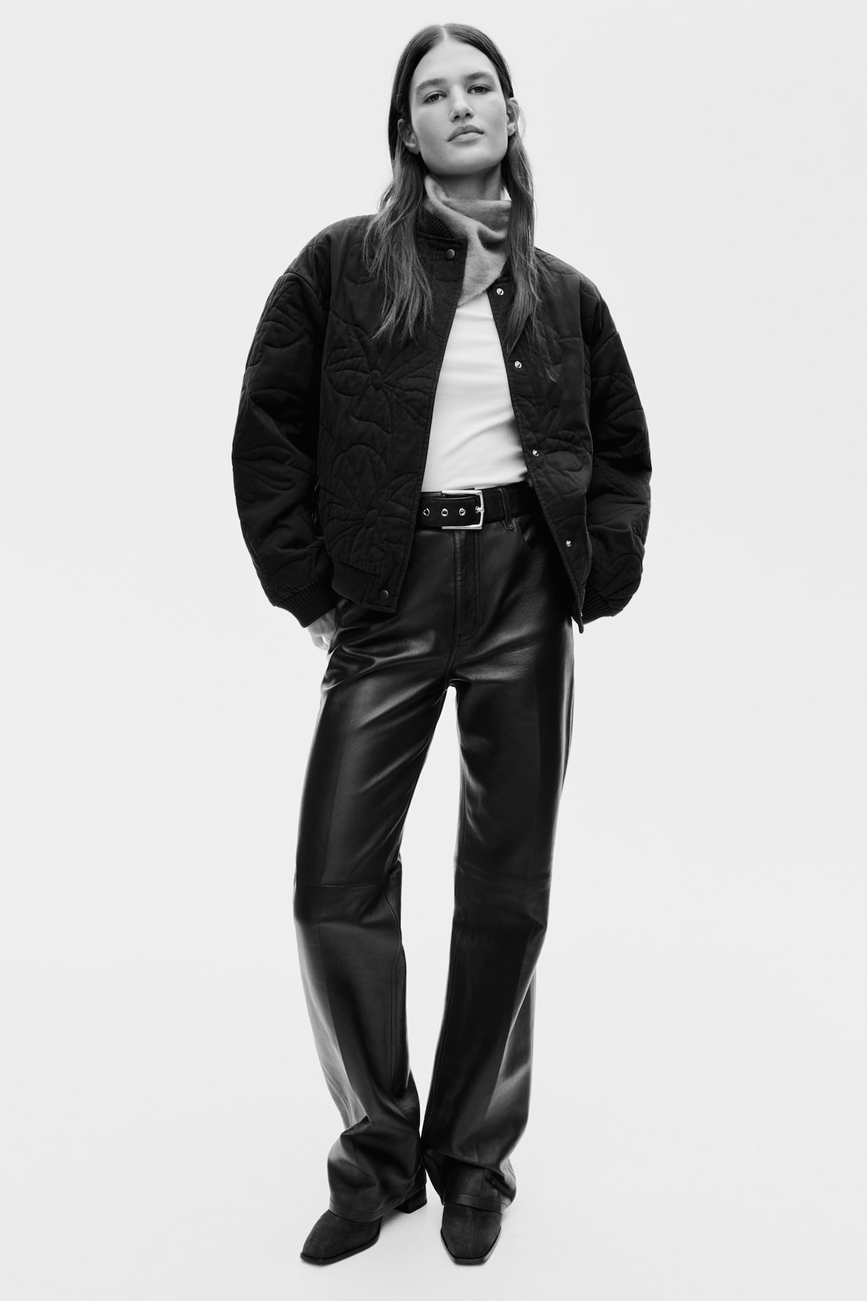 Quilted Bomber Jacket - image 5