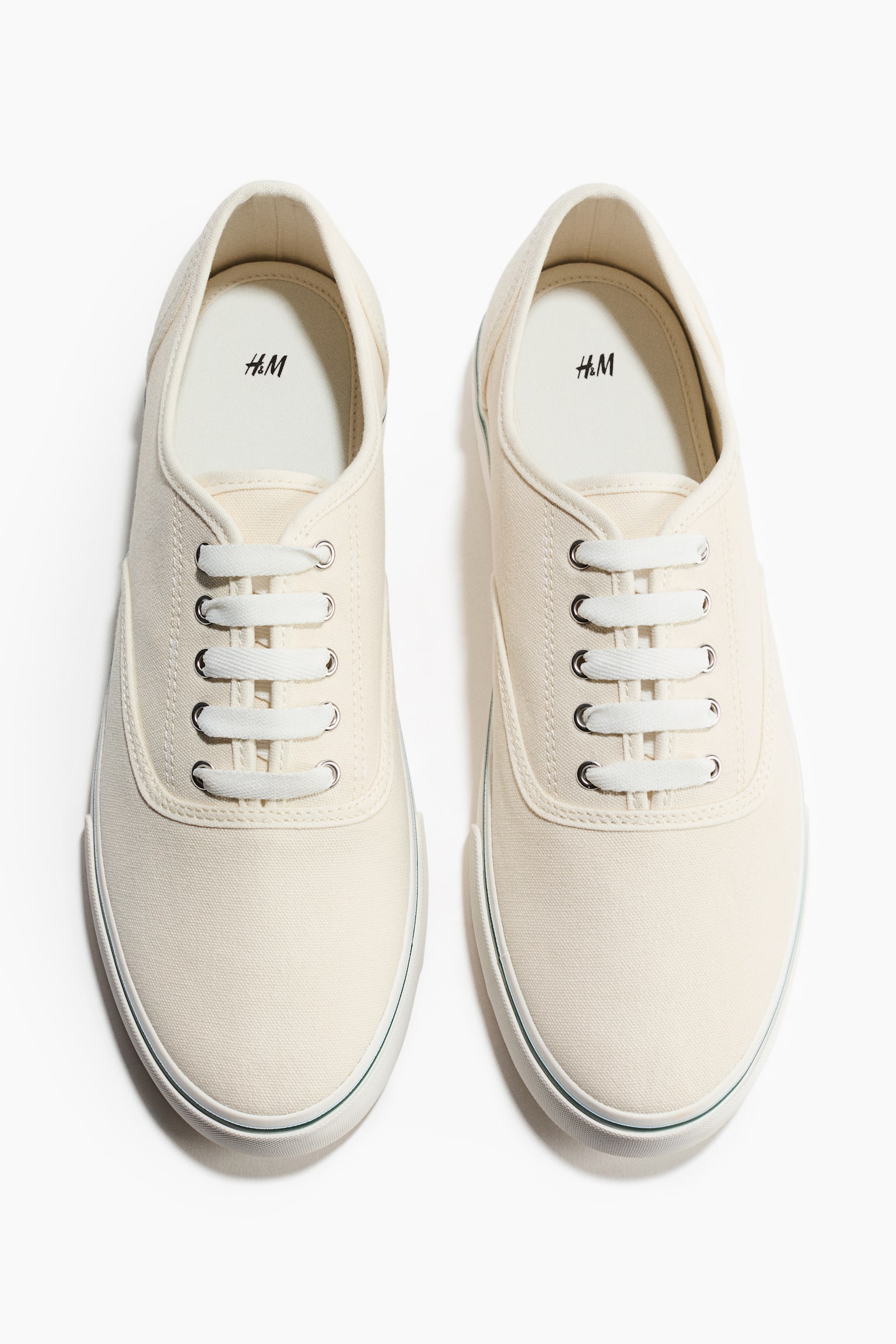 Canvas trainers - White/Navy blue/Green - 3
