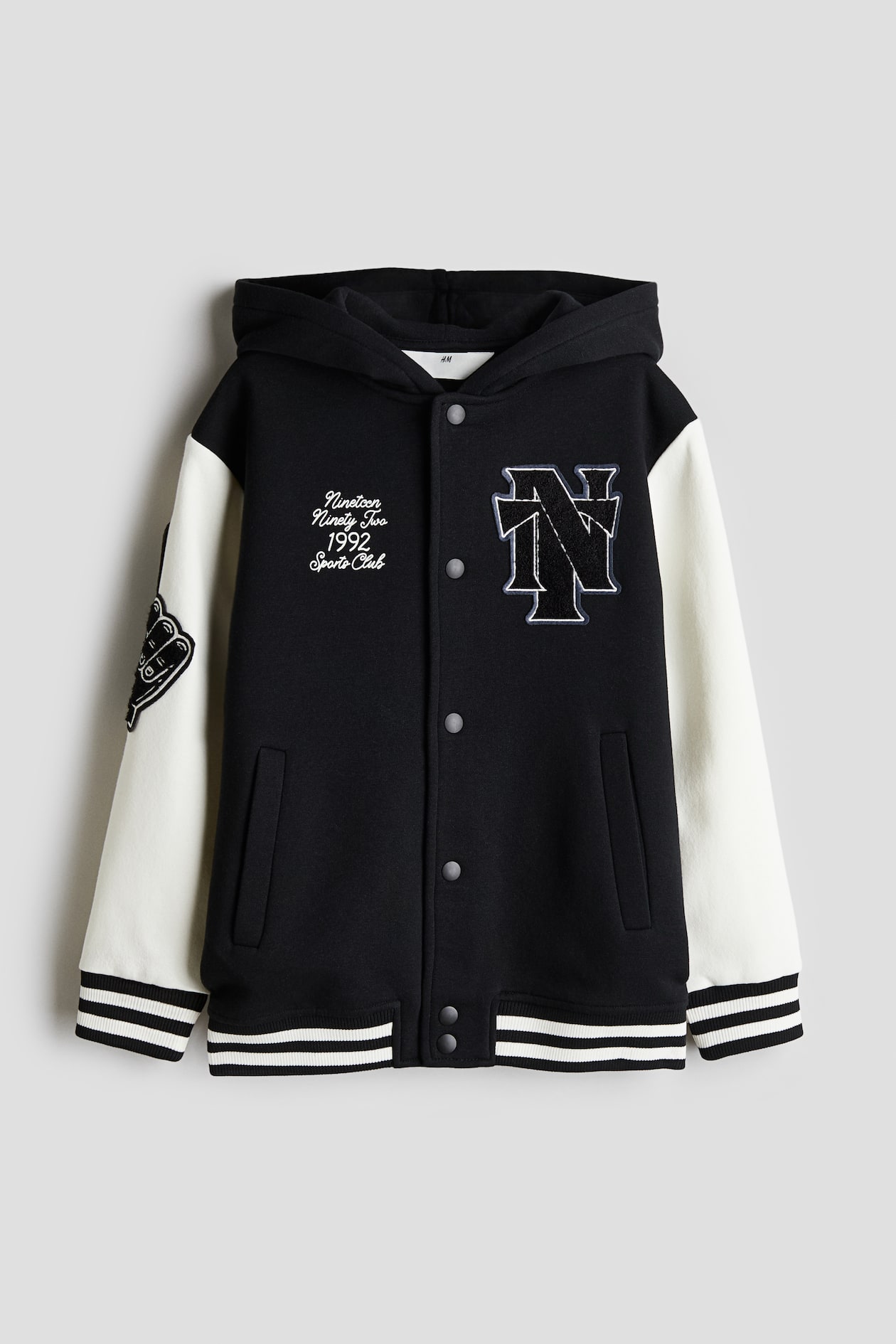 スウェットスタジャン - ブラック／NT - Kids | H&M JP