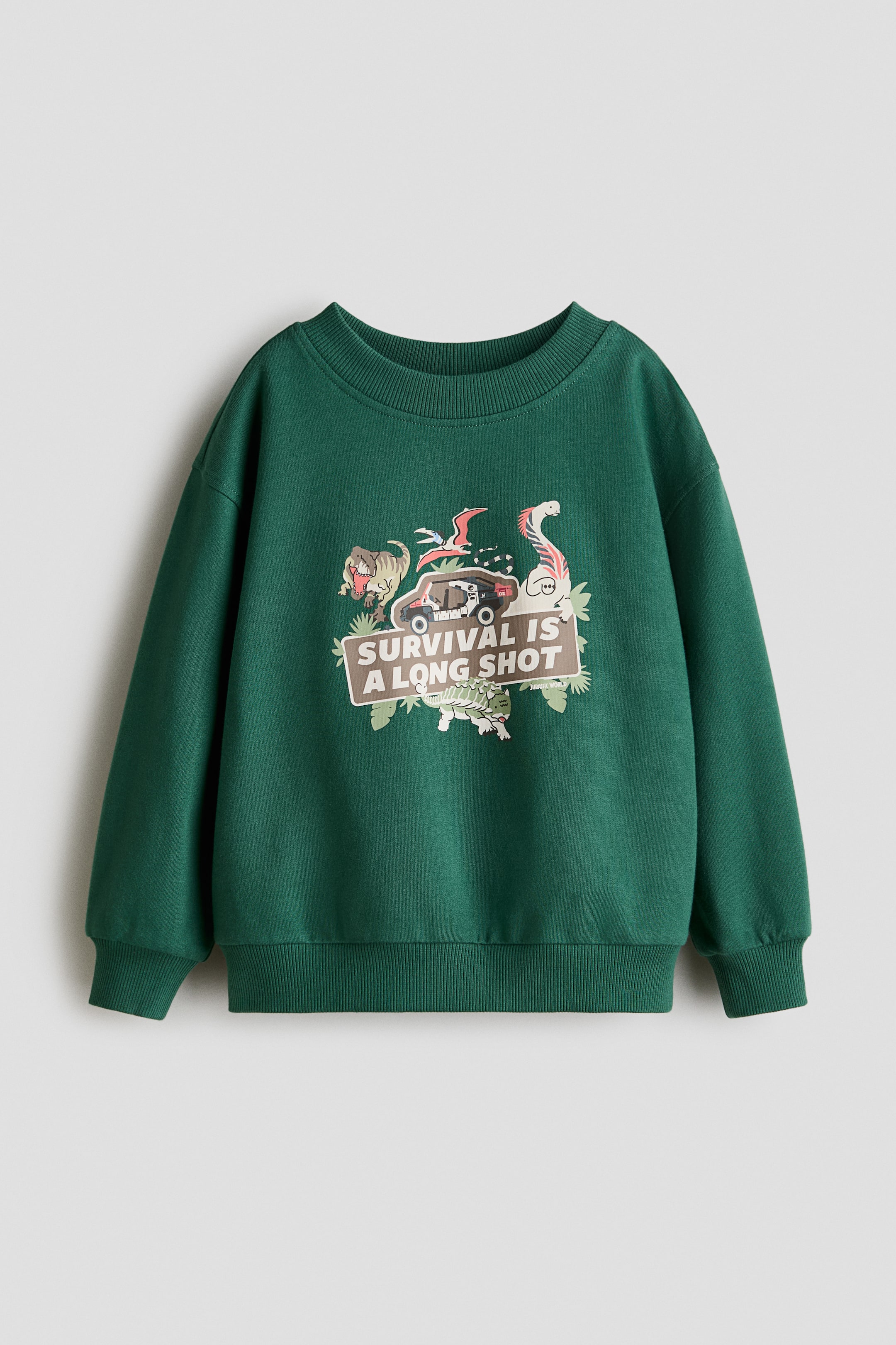 拡大画像を表示: プリントデザインスウェットシャツ - グリーン／ジュラシック・ワールド | H&M JP 5