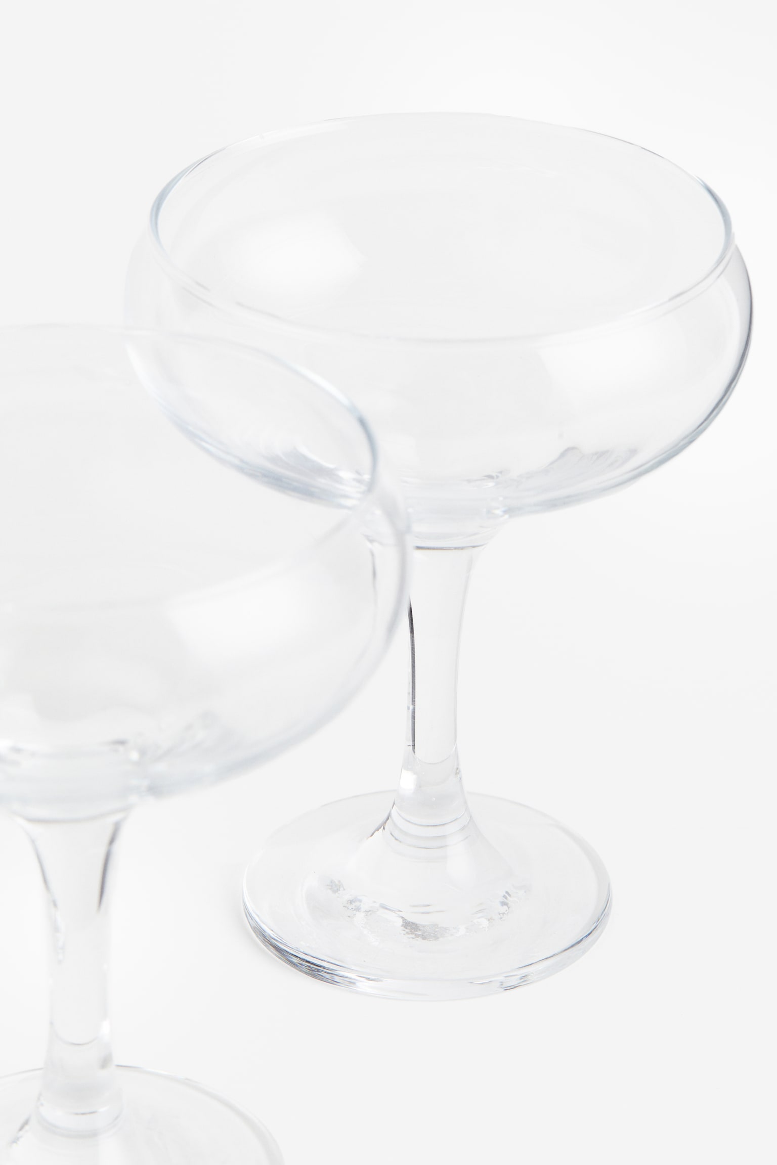 Lot de 2 coupes à cocktail - Verre transparent - 2