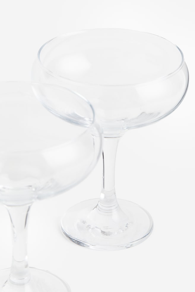 Bicchieri da cocktail a coppa 2 pezzi - Vetro trasparente - 2