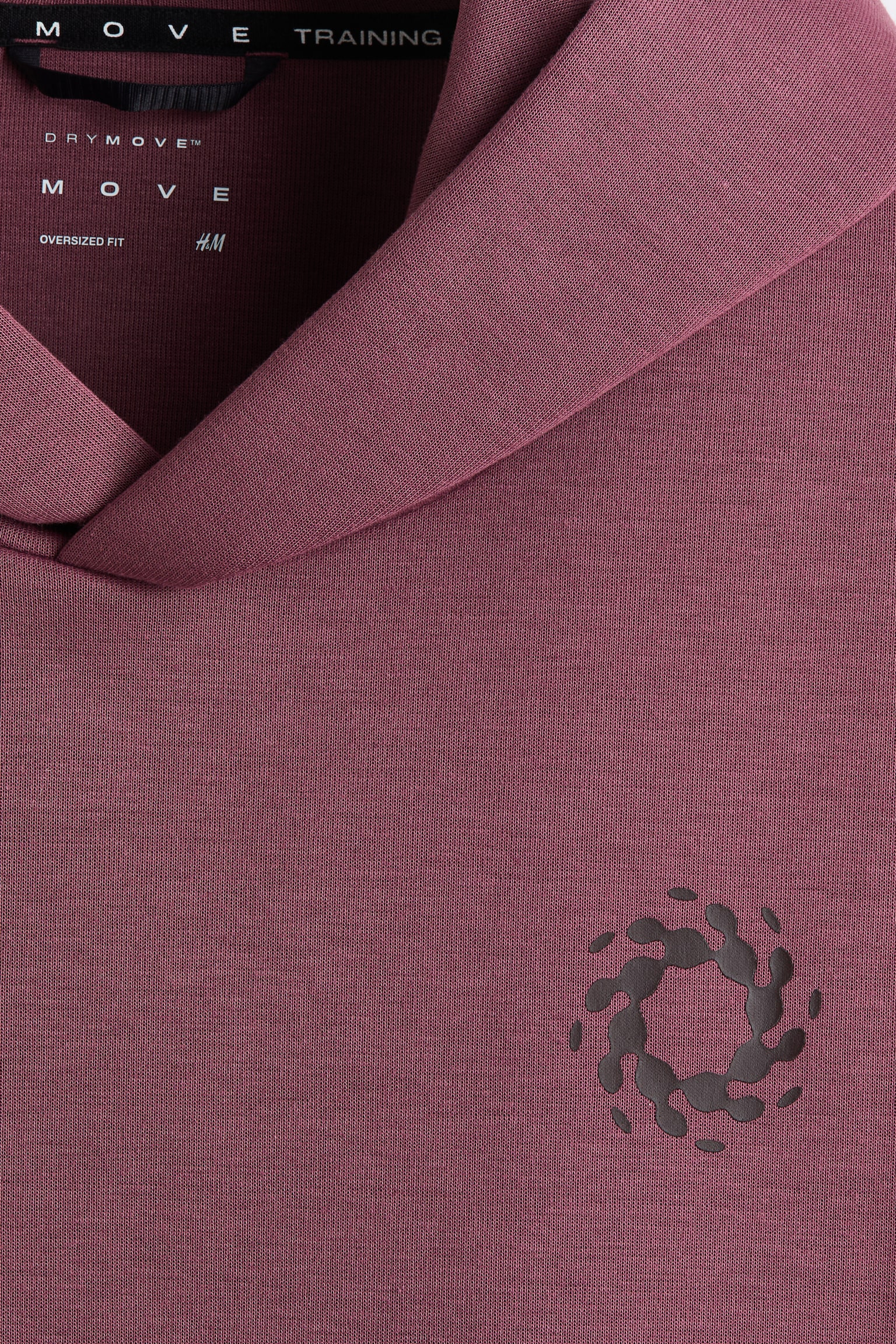 Oversized Fit Sport hoodie with DryMove™ - Dark pink/Beige/Patterned - 6