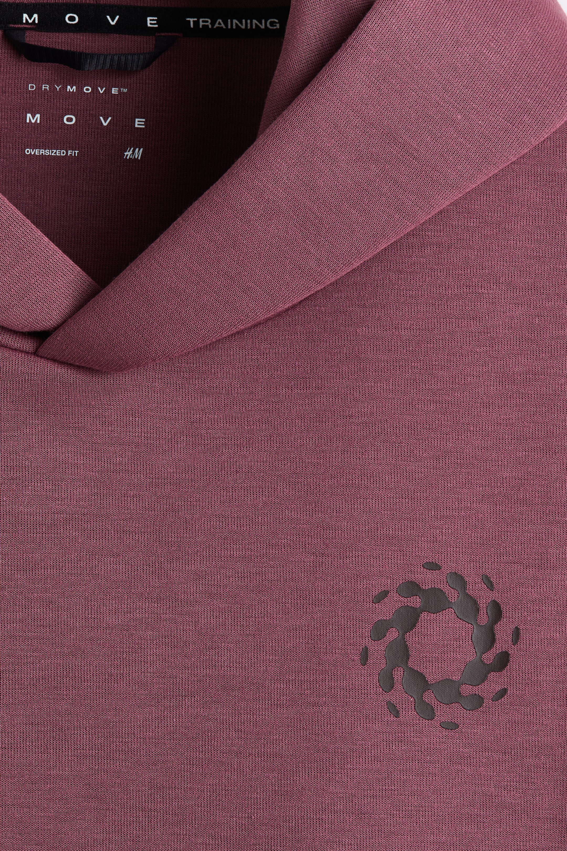 View larger image: Oversized Fit Sport hoodie with DryMove™ - Dark pink - Men | H&M IN 6