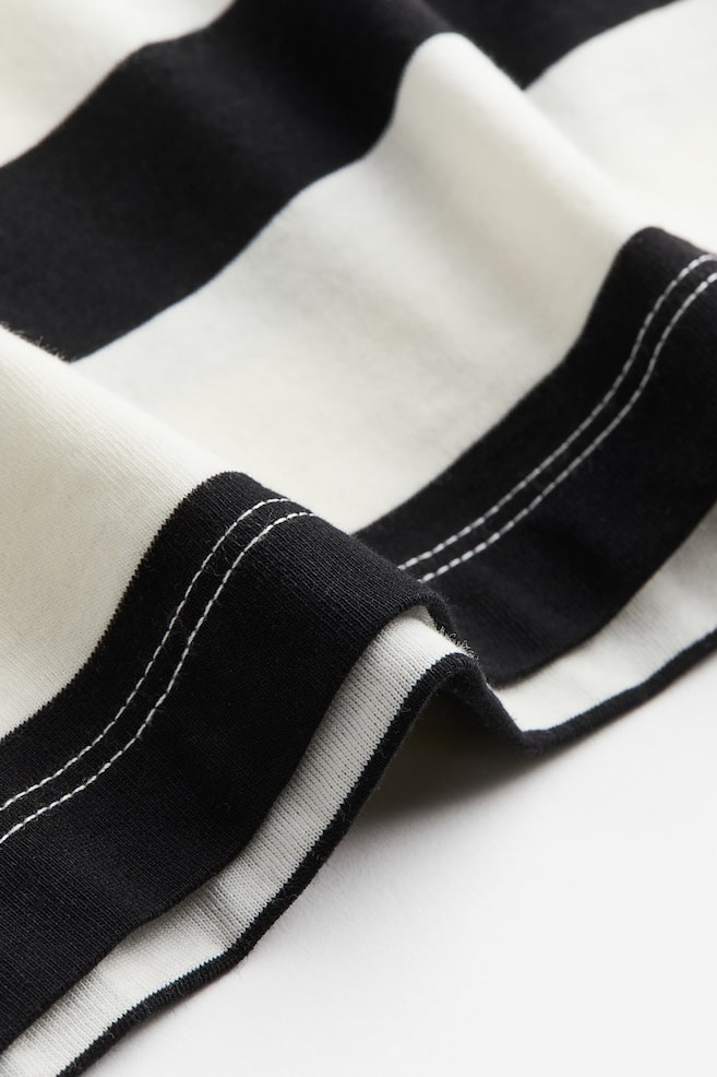 Cotton T-shirt - Cream/Black striped/White/Black/Light grey marl/dc/dc - 5