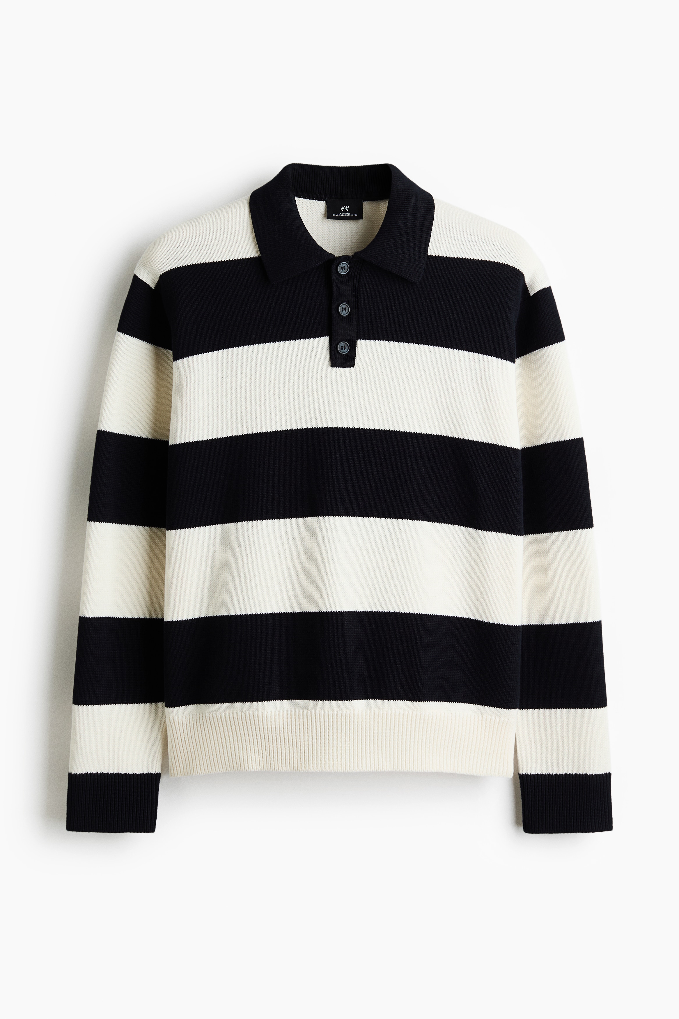 Relaxed Fit Polo shirt - Dark blue/Striped/Dark green/Striped