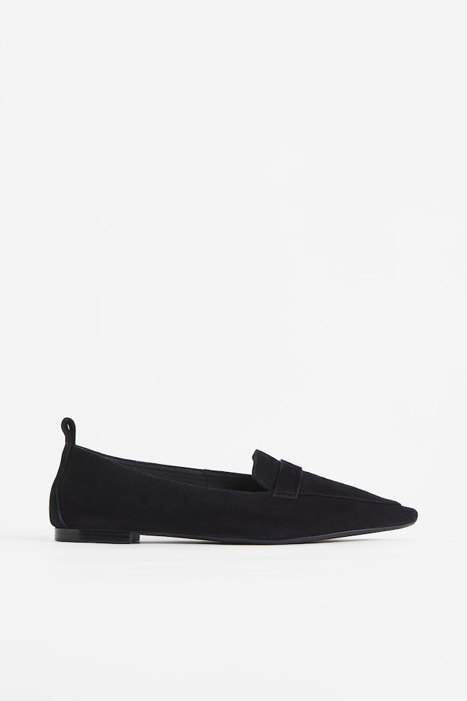 Suede loafers - Black - 1