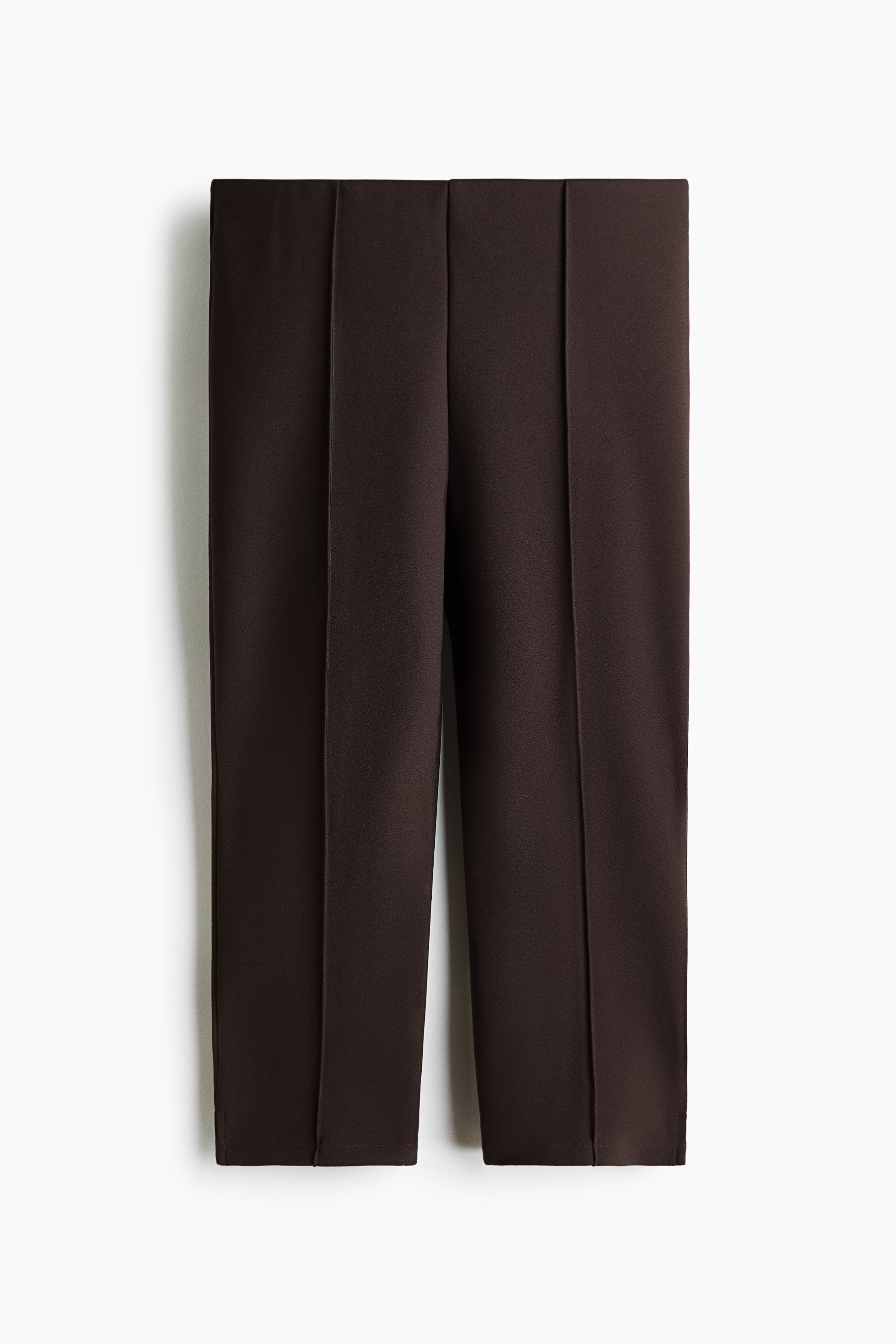 Creased Capri Leggings - Dark brown/Black