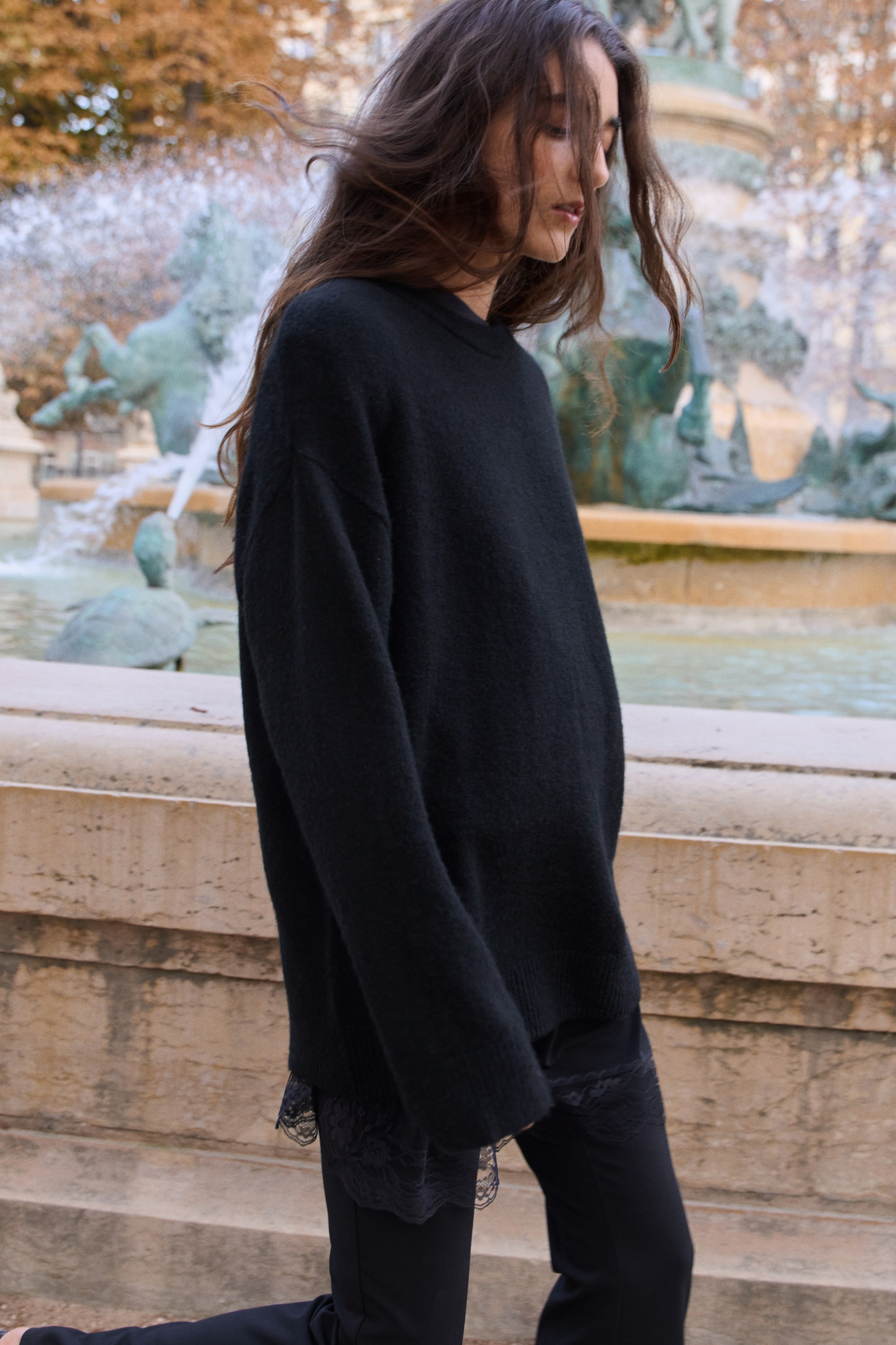 Zobacz większy obraz: Luźny sweter - Czarny - ONA | H&M PL 3