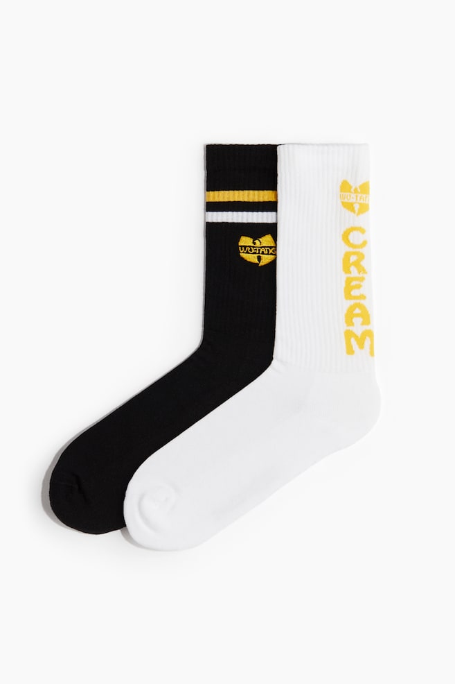2-Pack Socks - White/Wu-Tang Clan/Gray melange/Keith Haring/Pink/Keith Haring/White/The Simpsons/Gray melange/Mickey Mouse/White/Mickey Mouse/Gray melange/Snoopy/White/Fight Club/Black/Ford/White/Los Angeles Lakers/Black/Keith Haring/White/New York Knicks/Black/Chicago Bulls/Black/Philadelphia 76ers/Black/Coca-Cola/Black/Batman/White/Rocky/Purple/The Simpsons - 1