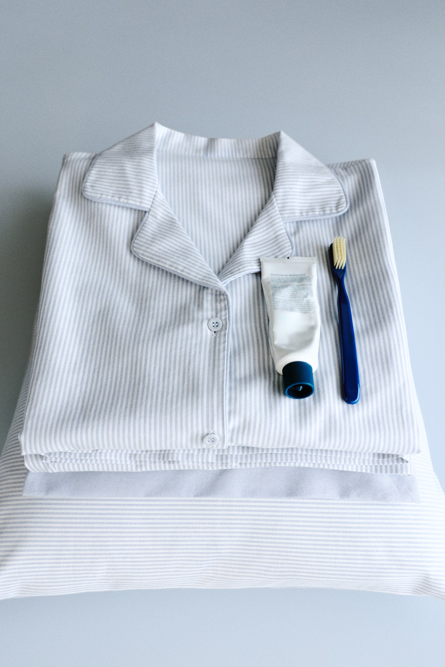 Oxford Pijama Takımı - Açık mavi/Çizgili/Açık bej/Çizgili - 1