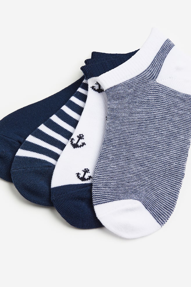 7-pack trainer socks - Navy blue/Anchors/Light grey/Days of the week/Blue/Striped/Blue/Light turquoise - 2