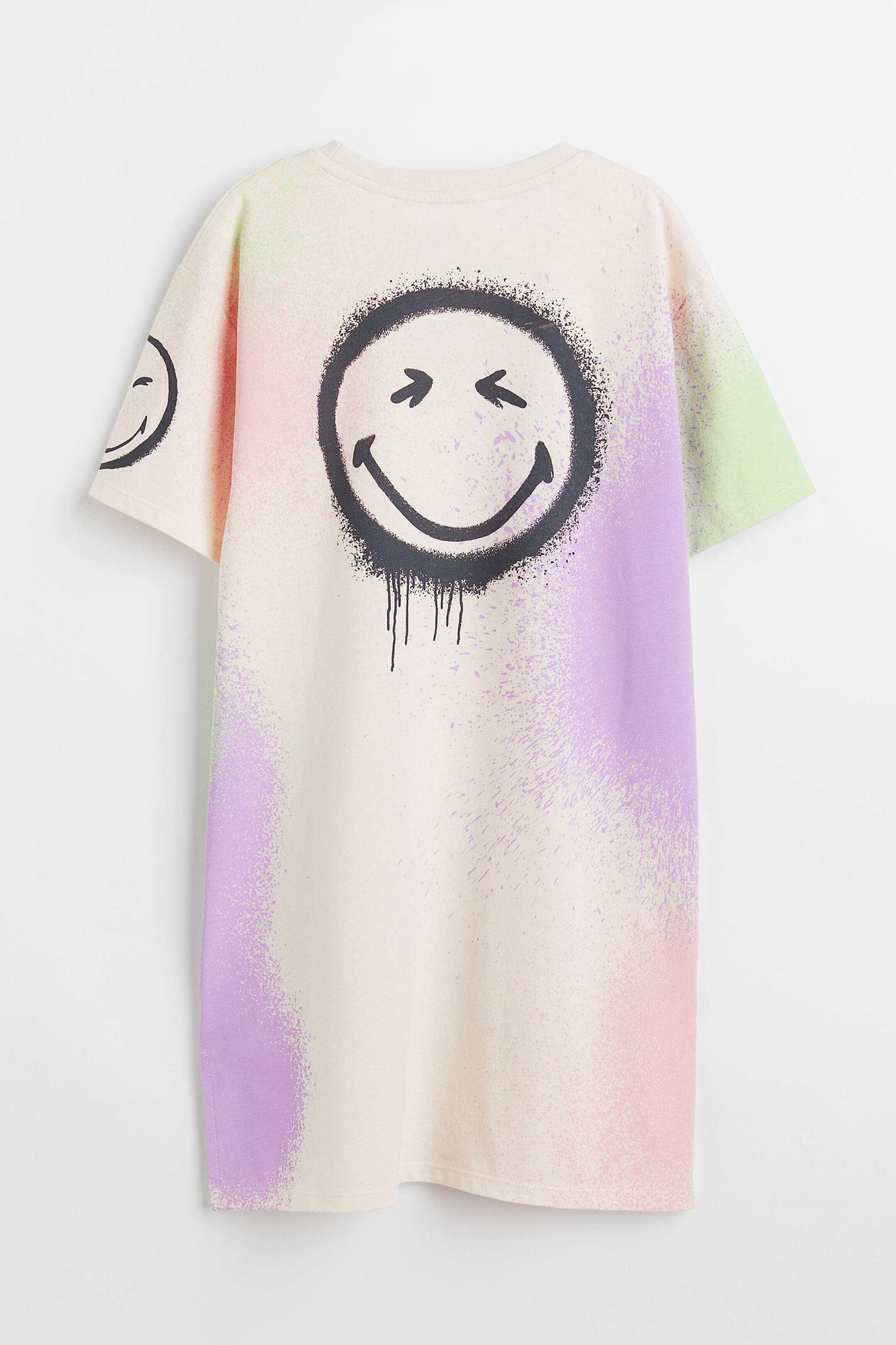 View larger image: Oversized printed T-shirt dress - Natural white/SmileyWorld - Kids | H&M IN 2
