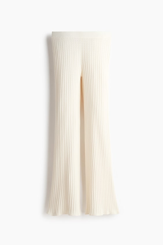 Женские брюки H&M Flared Cable-Knit Pants