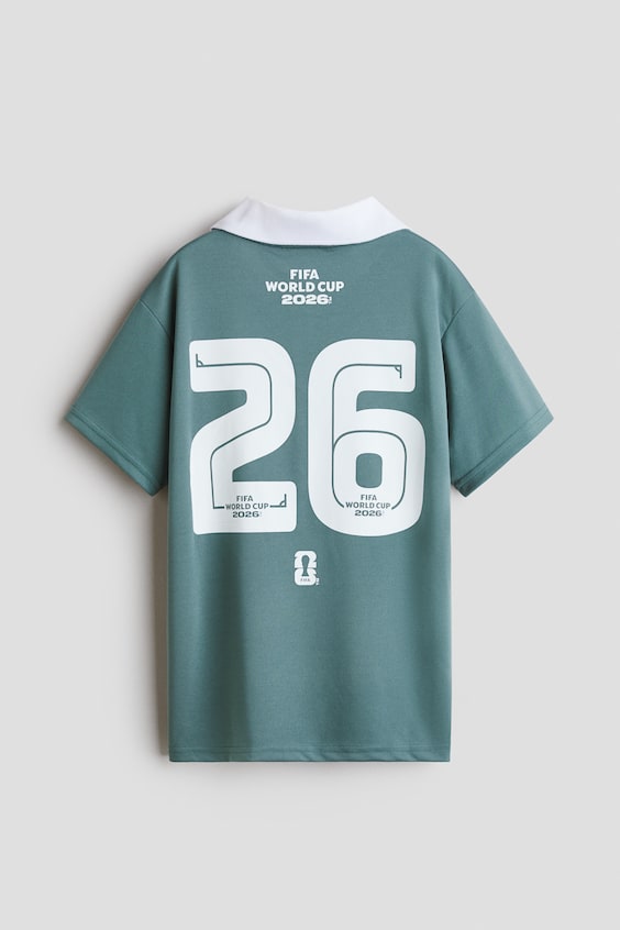 Детские топы H&M Print-Motif Soccer Jersey with Collar
