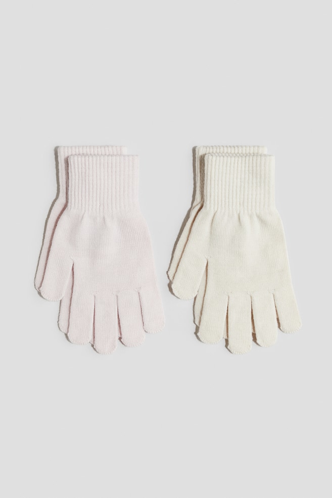 Lot de 2 paires de gants - Beige clair - 1