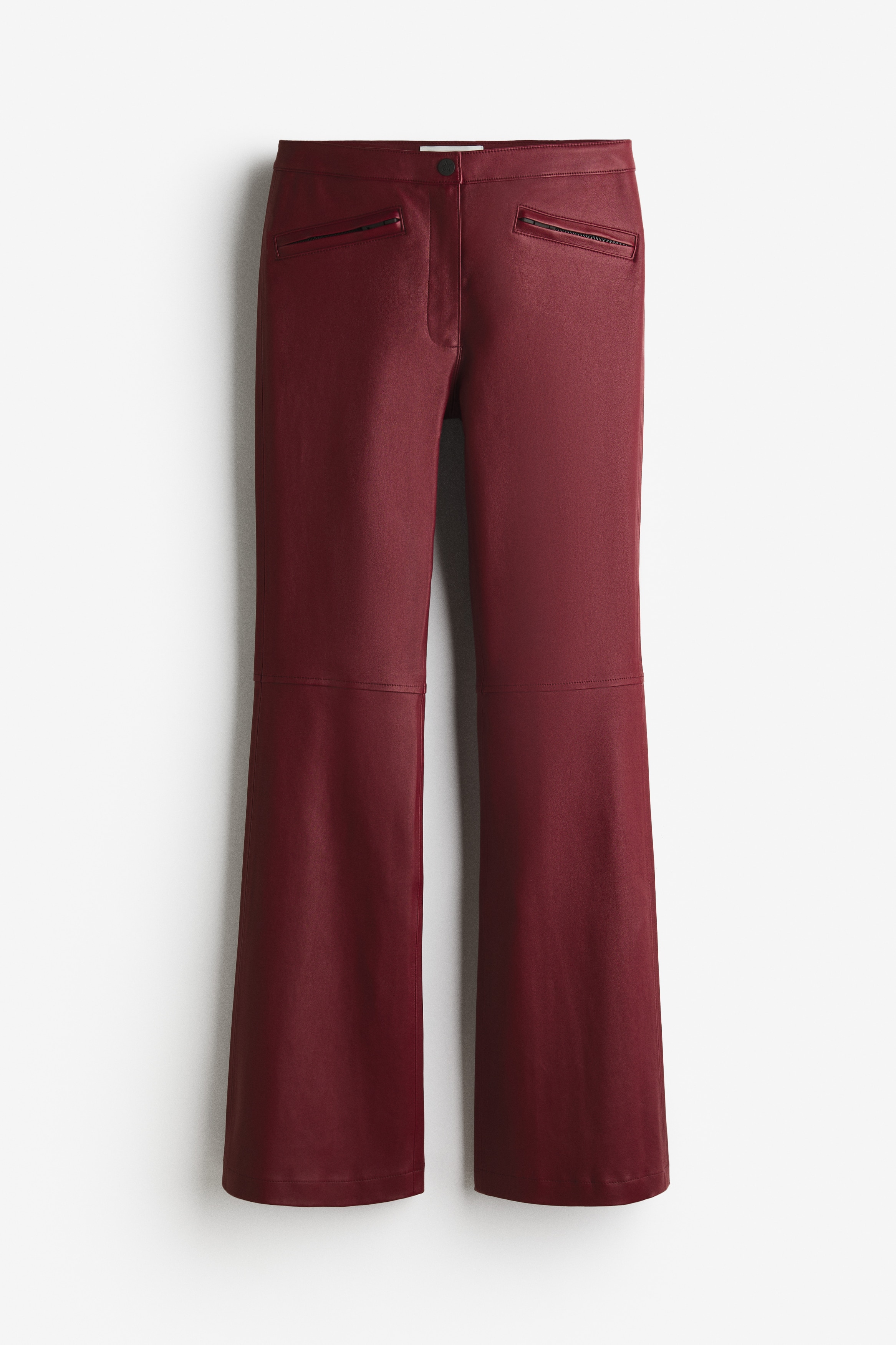 Leather Pants - Burgundy