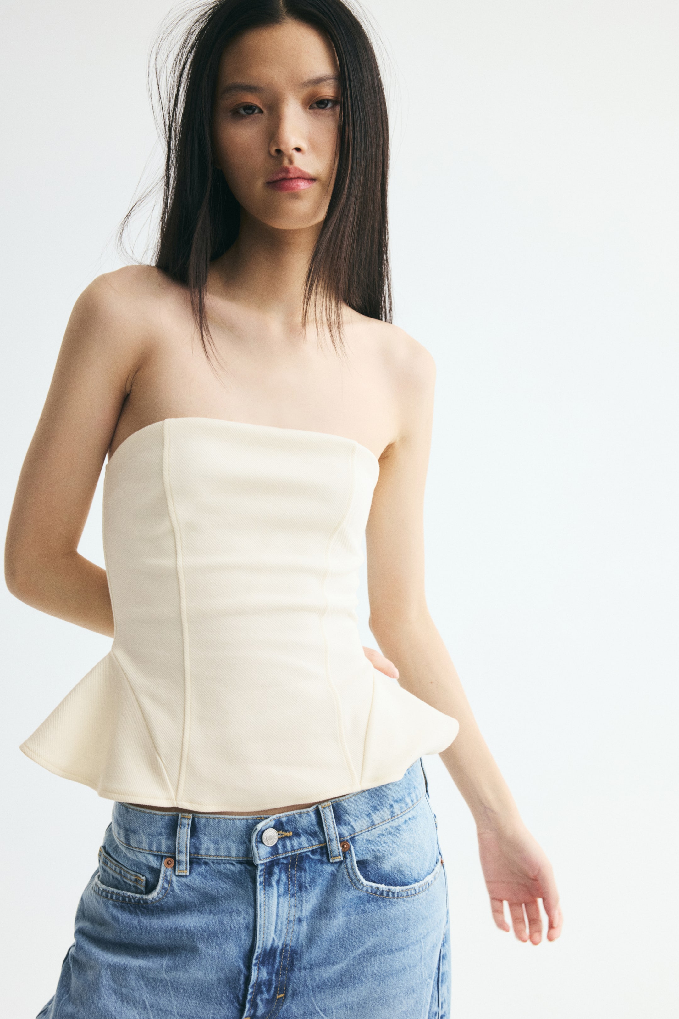 Bandeau Peplum Top
