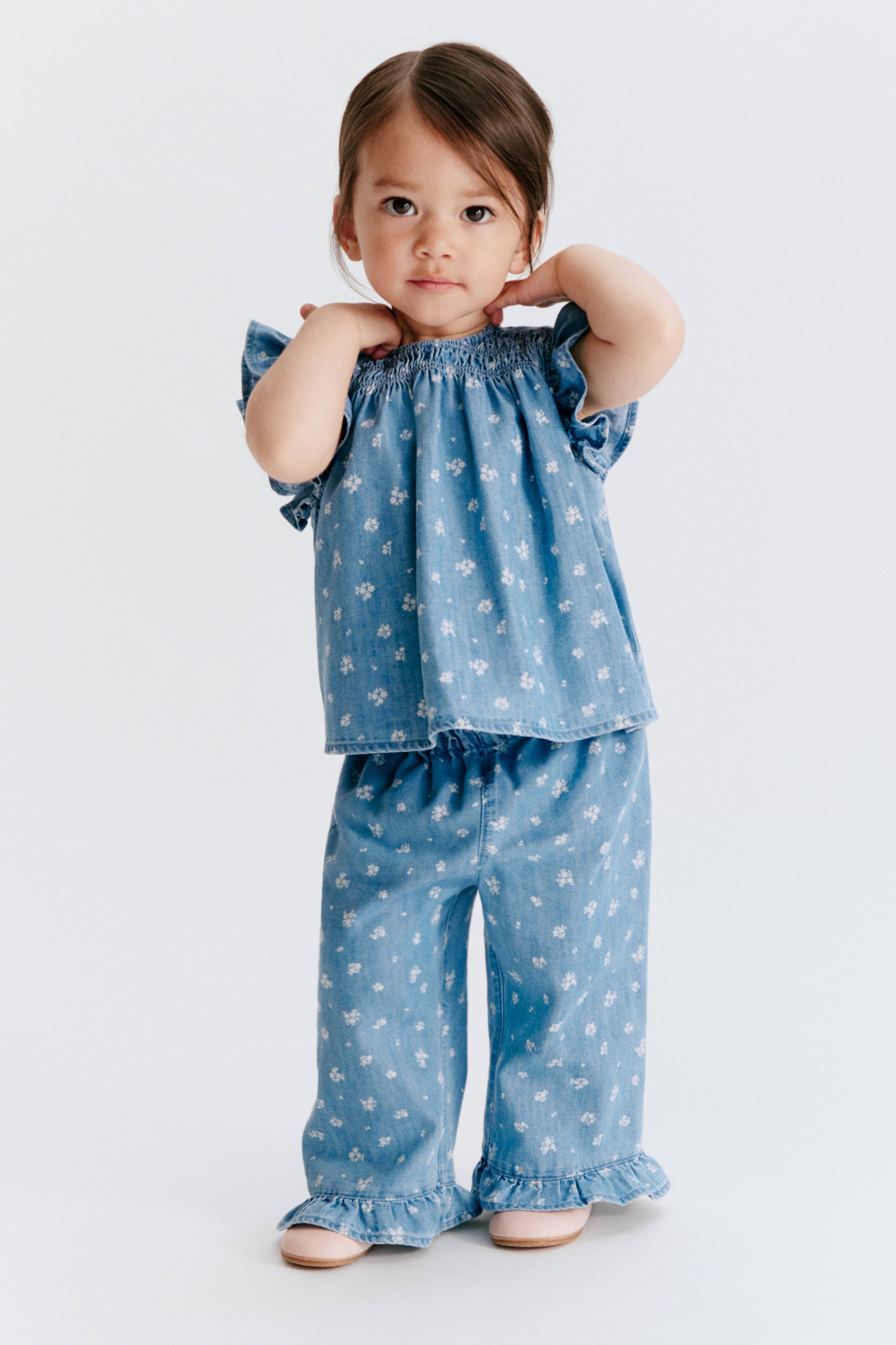 2-Piece Printed Denim Set