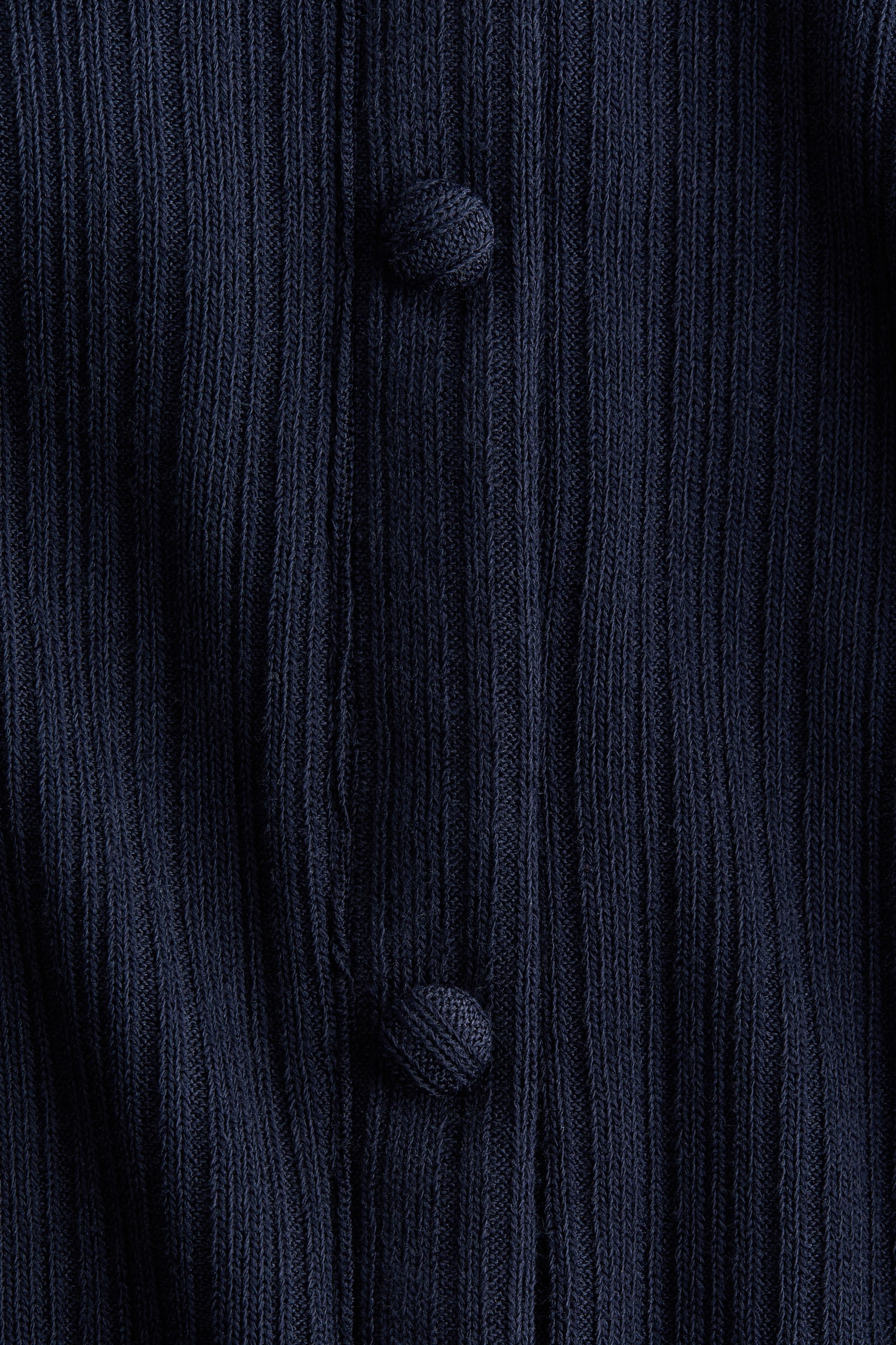 Propínací svetr peplum z žebrovaného úpletu - Námořnická modř/Krémová - 5