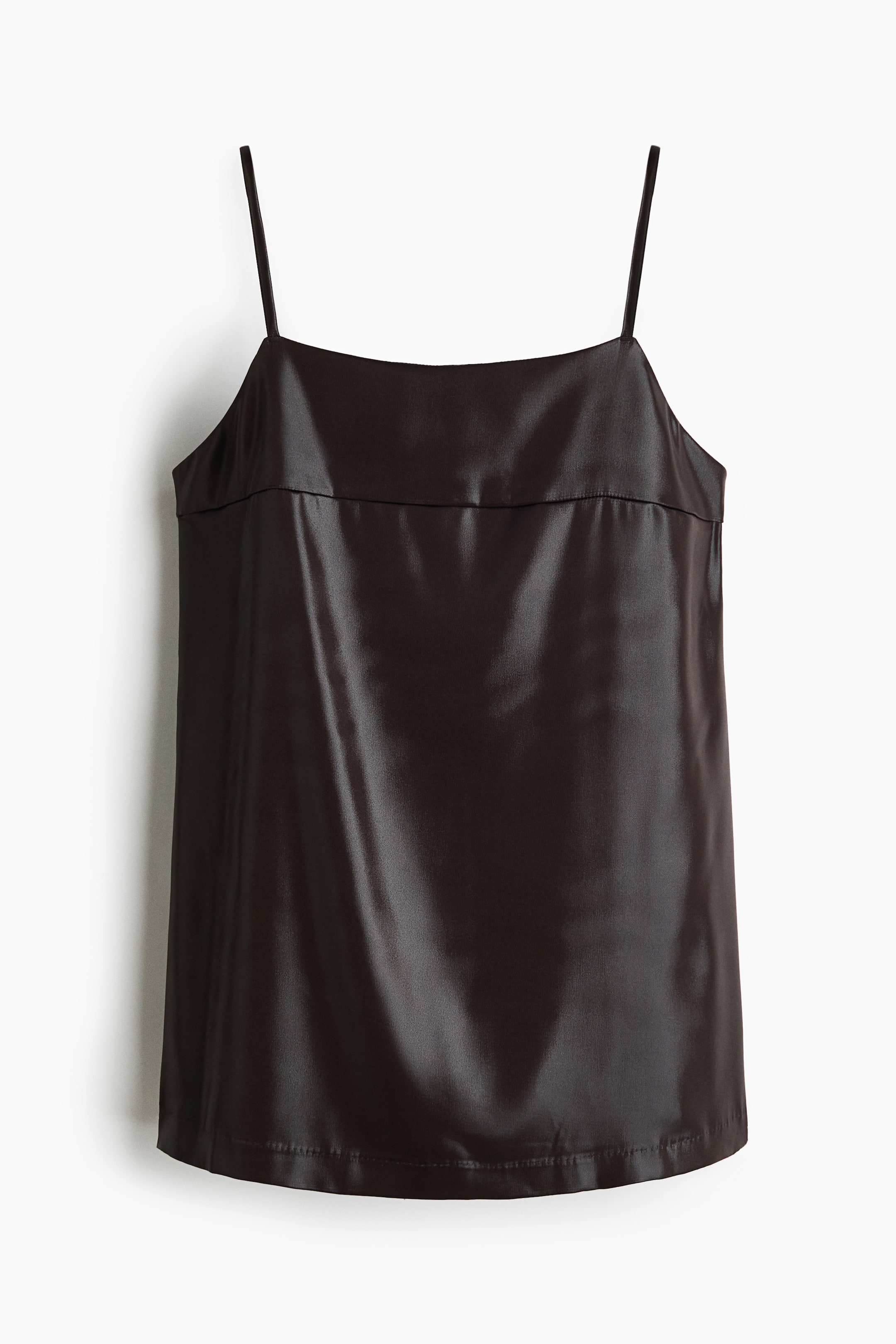 View larger image: Satin strappy top - Anthracite grey - Ladies | H&M 1