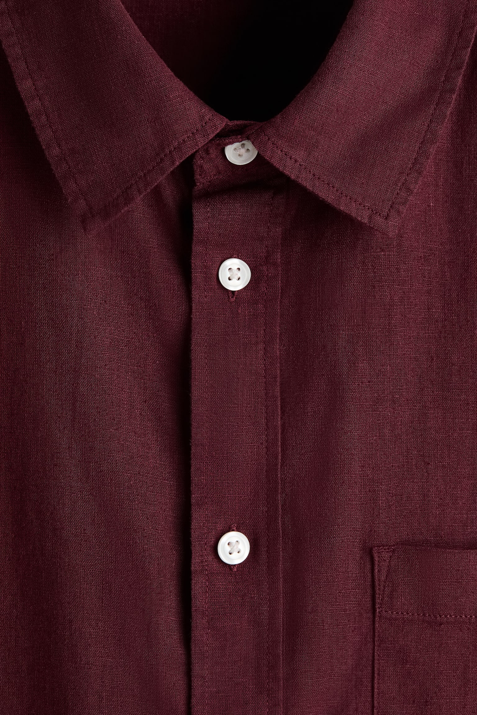 Regular Fit Linen-blend shirt - Burgundy/Dark green/Bright blue/White/Beige/Light blue - 6
