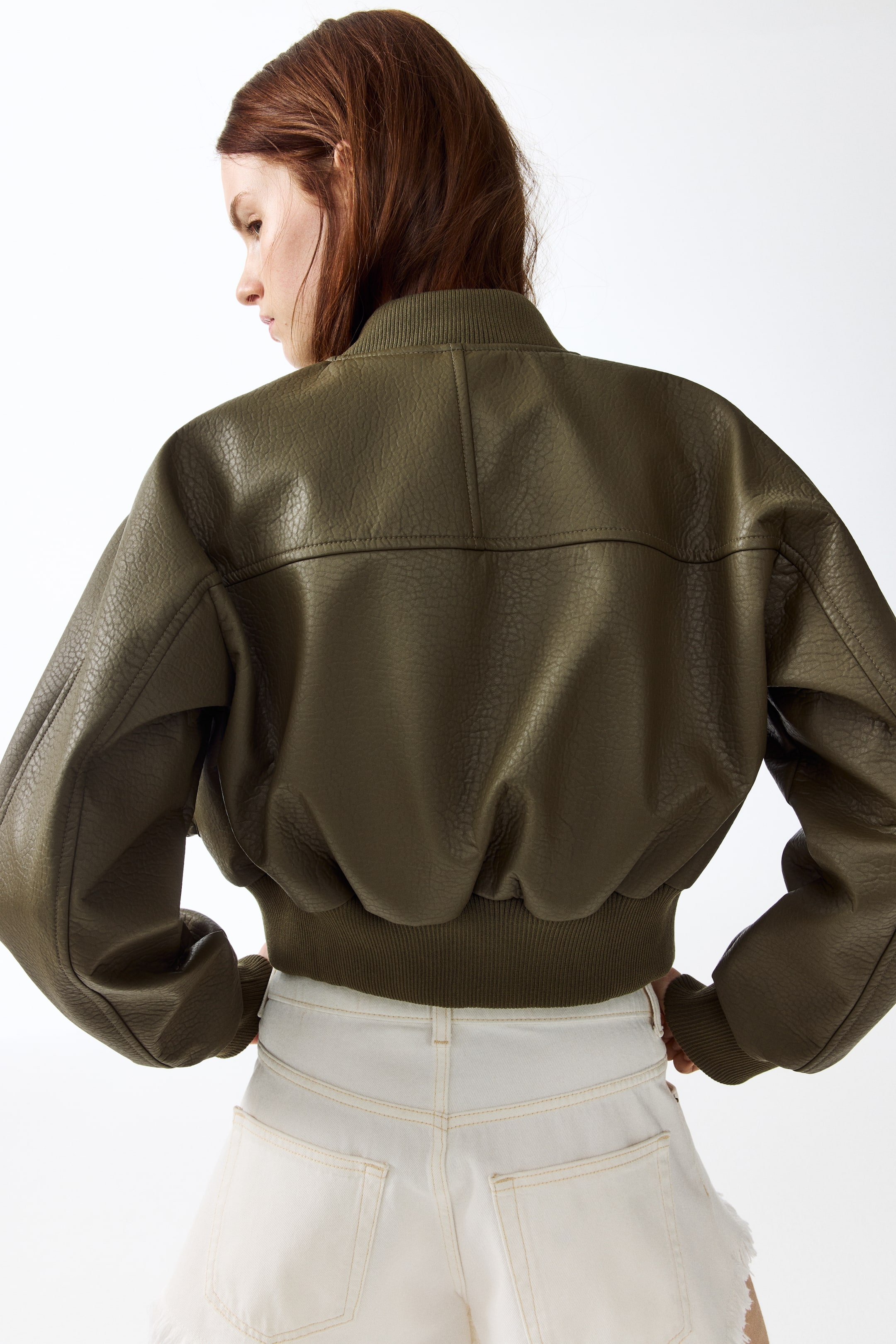 Blouson d'aviateur en tissu enduit