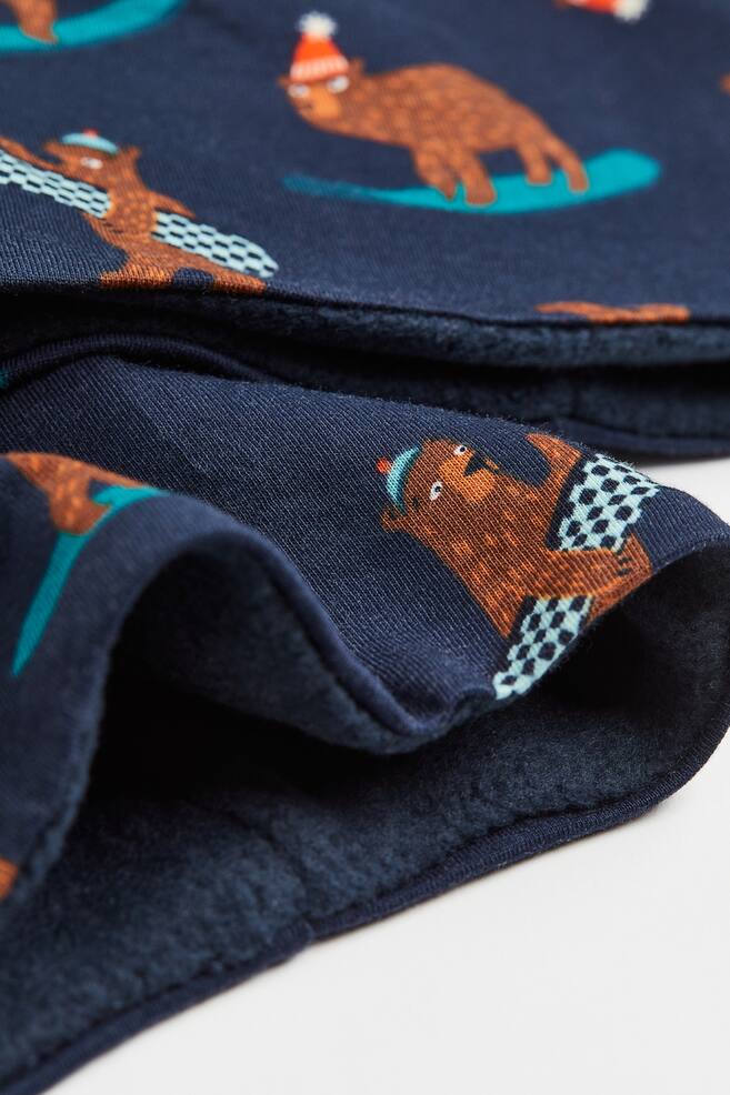 2-piece lined printed set - Dark blue/Bears - 2
