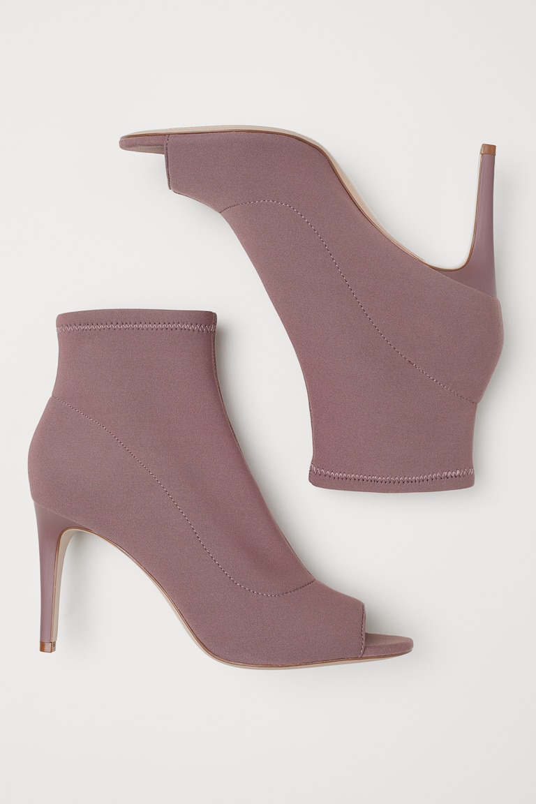 Peep-toe ankle boots Dark old rose Ladies H&M IN