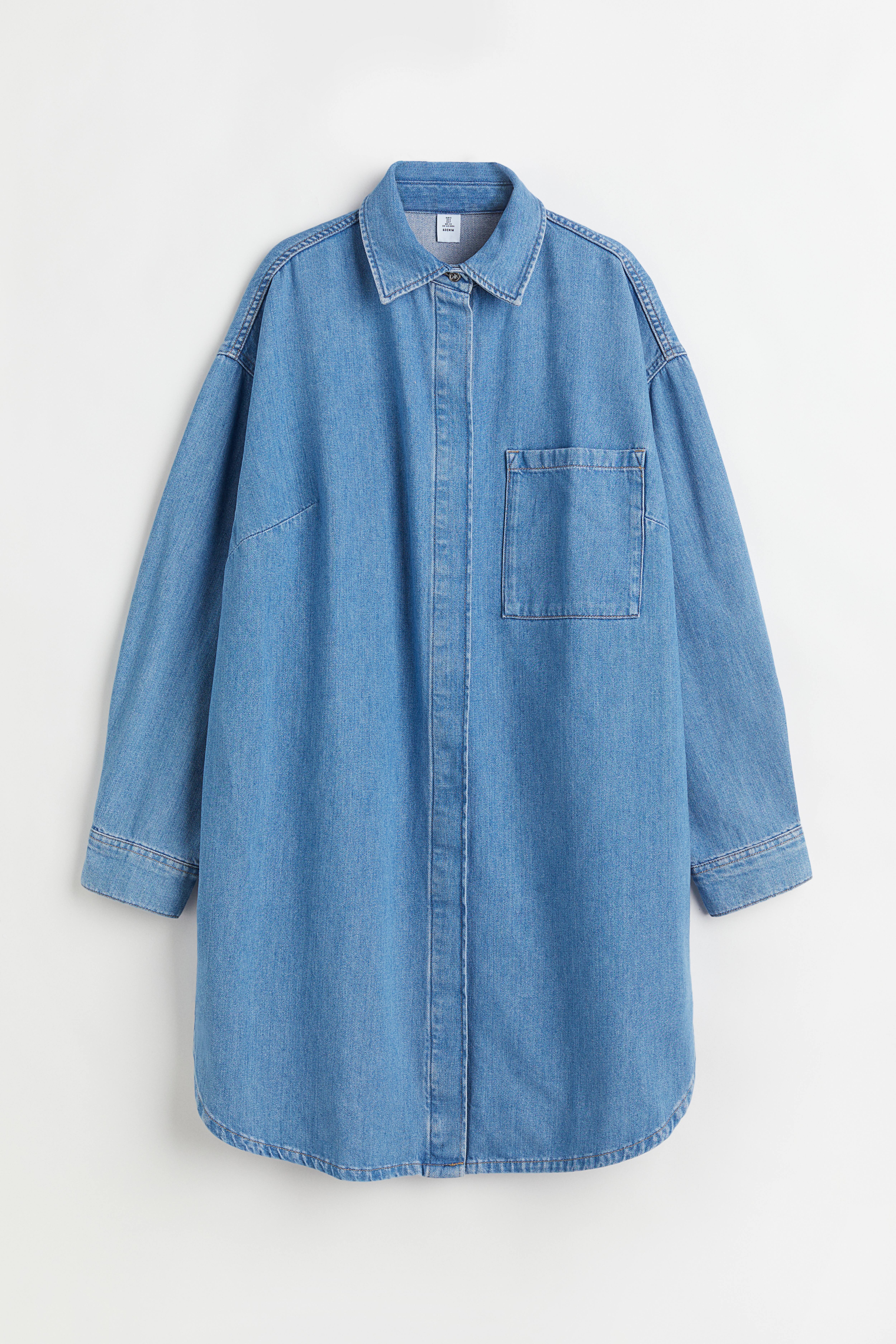 H&m denim dress best sale