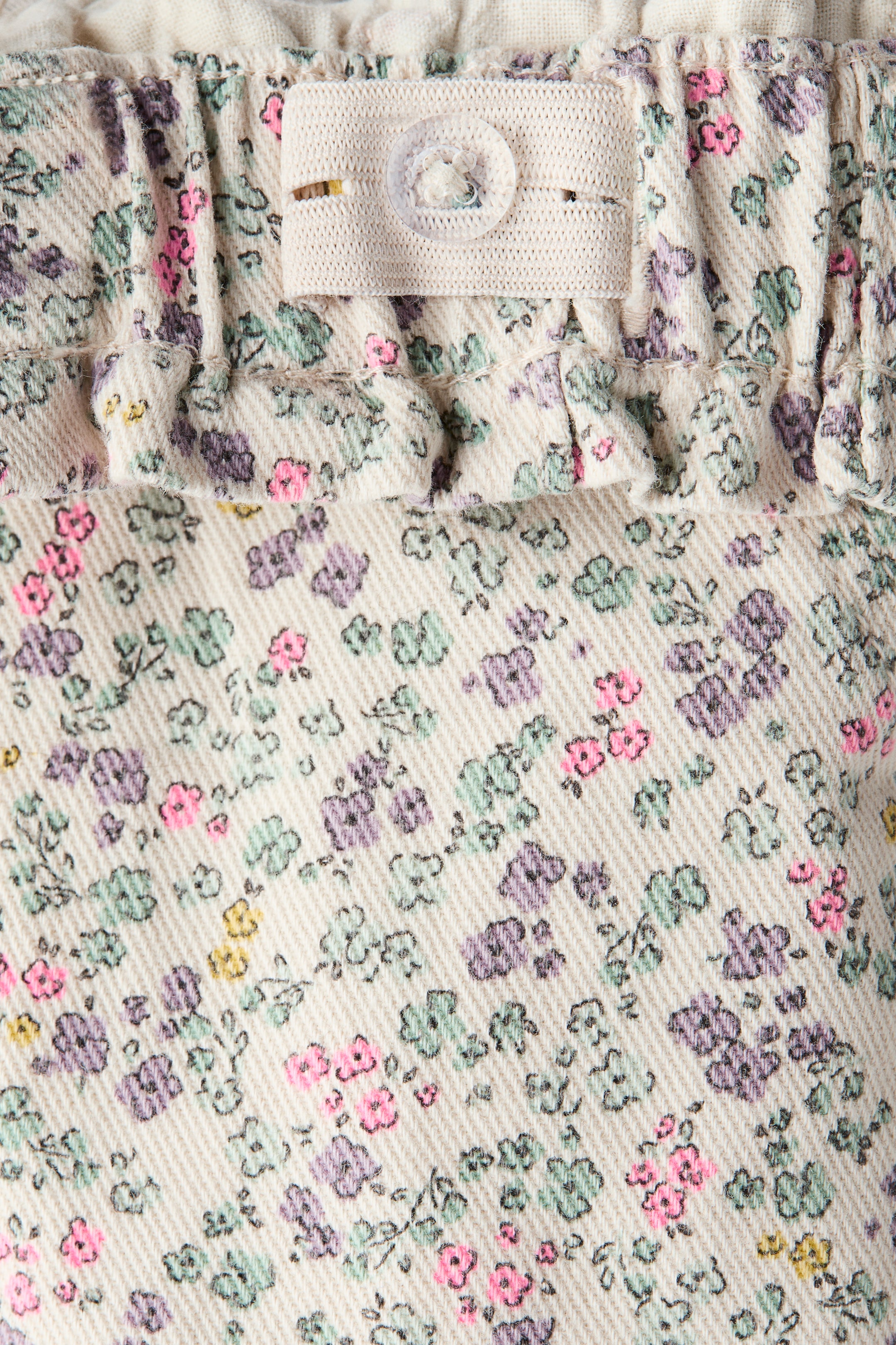 Se større billede: Paperbag-jeans Wide Leg - Lys beige/Blomstret - BØRN | H&M DK 2