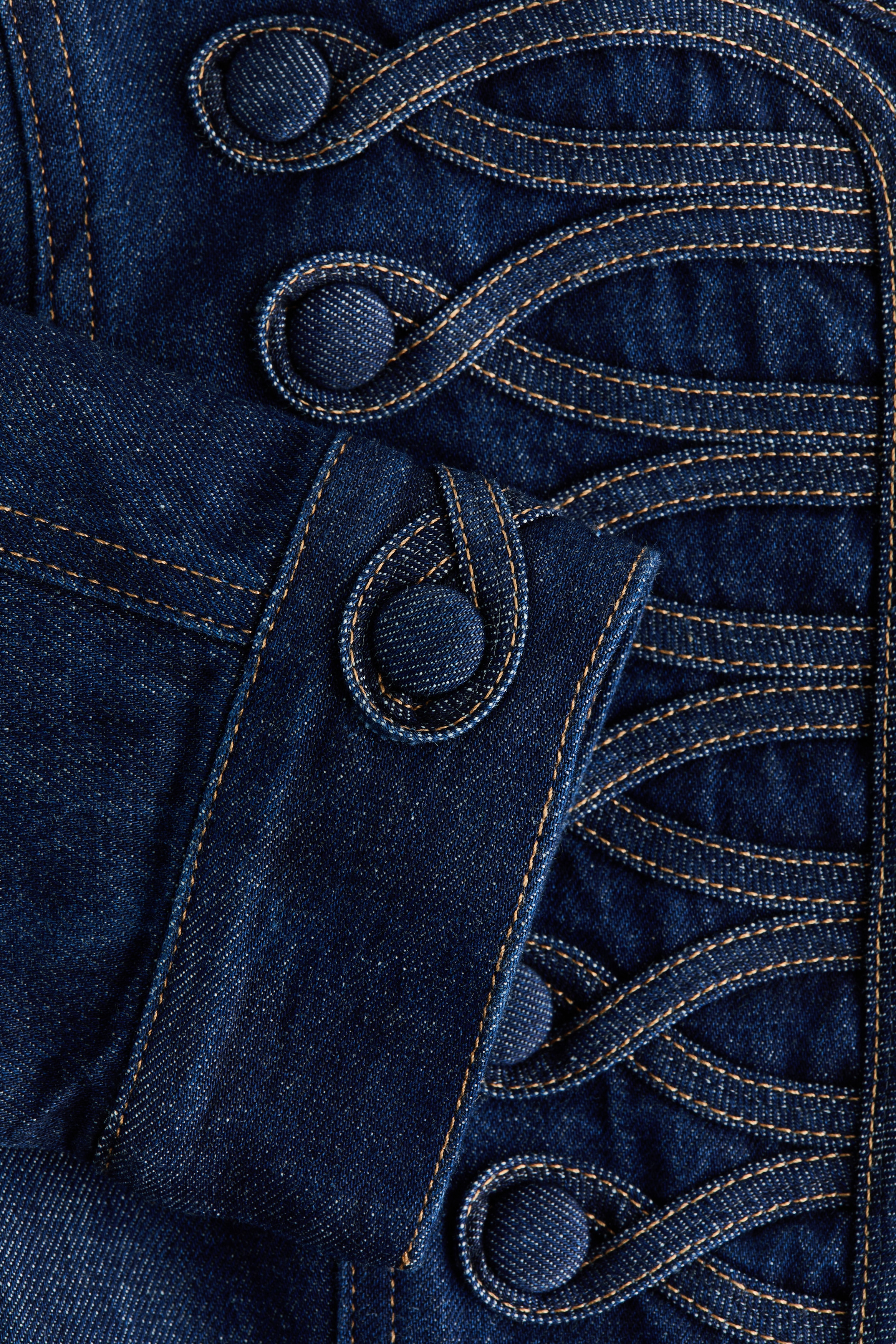 Button-Tab Denim Jacket - thumbnail 5