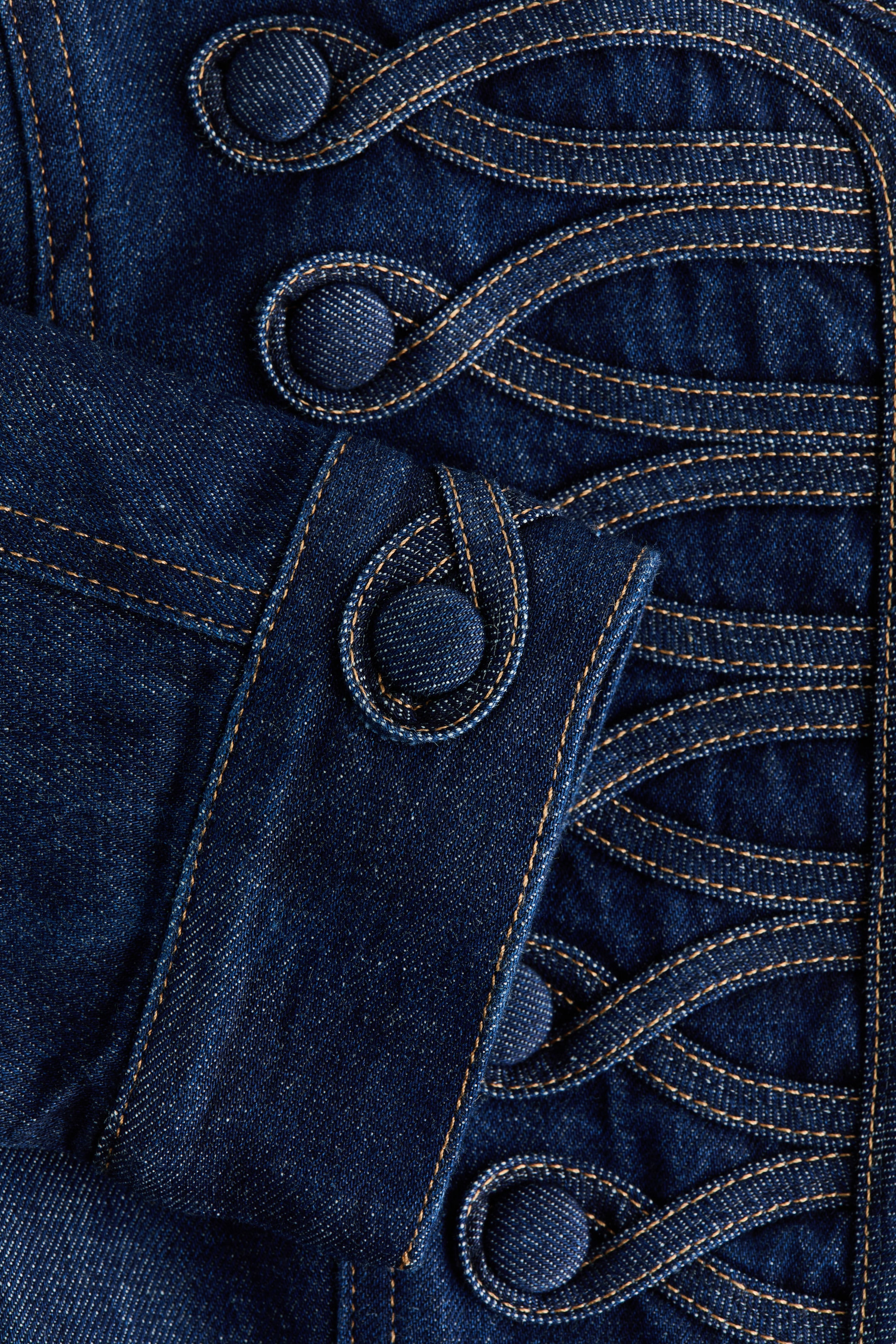 Женские куртки H&M Button-Tab Denim Jacket — фото 5