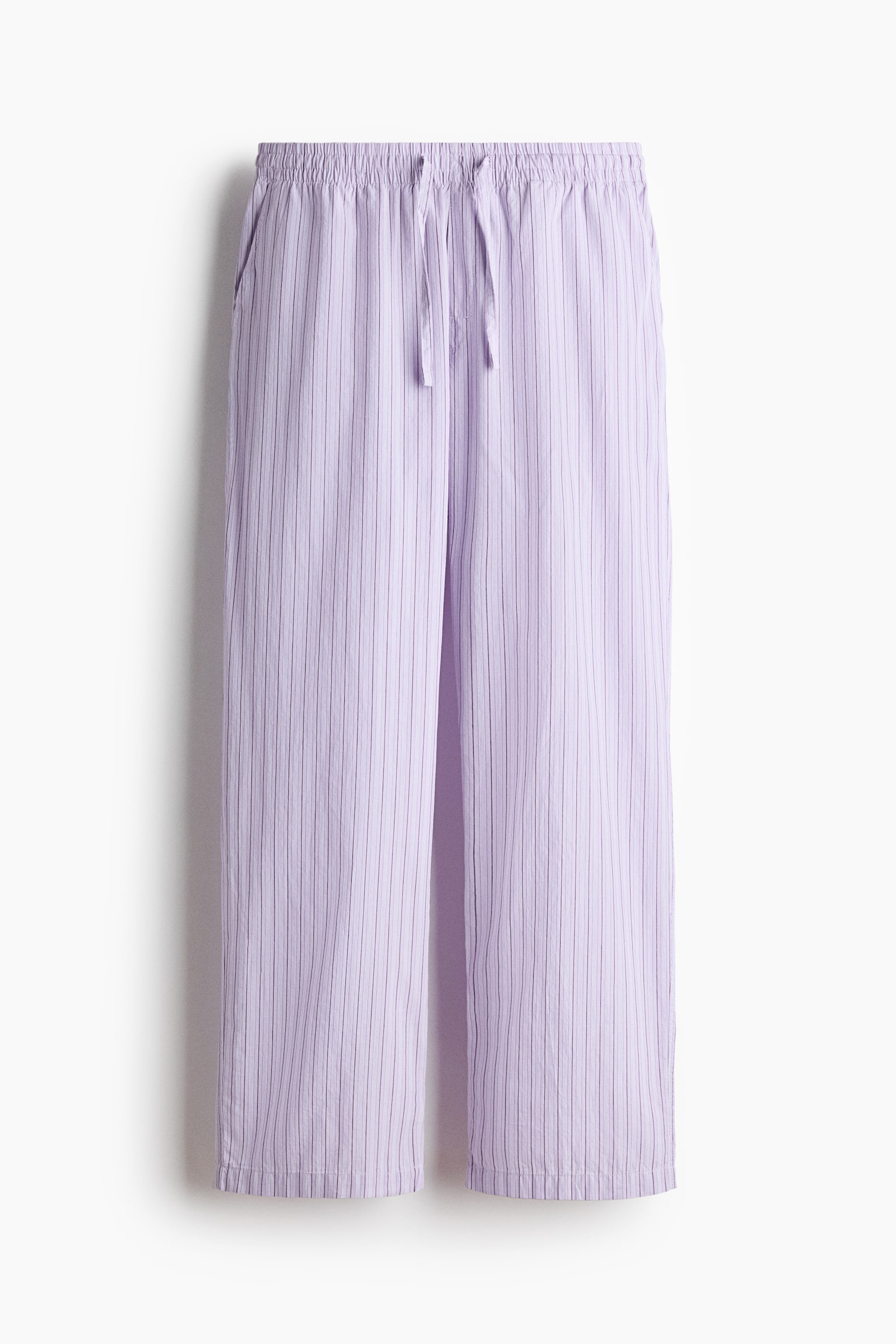 Relaxed-Fit Poplin Pants - Light purple/striped/Dark blue/checked/Black/Light blue/striped/Blue/striped/Gray/checked/Khaki green/striped