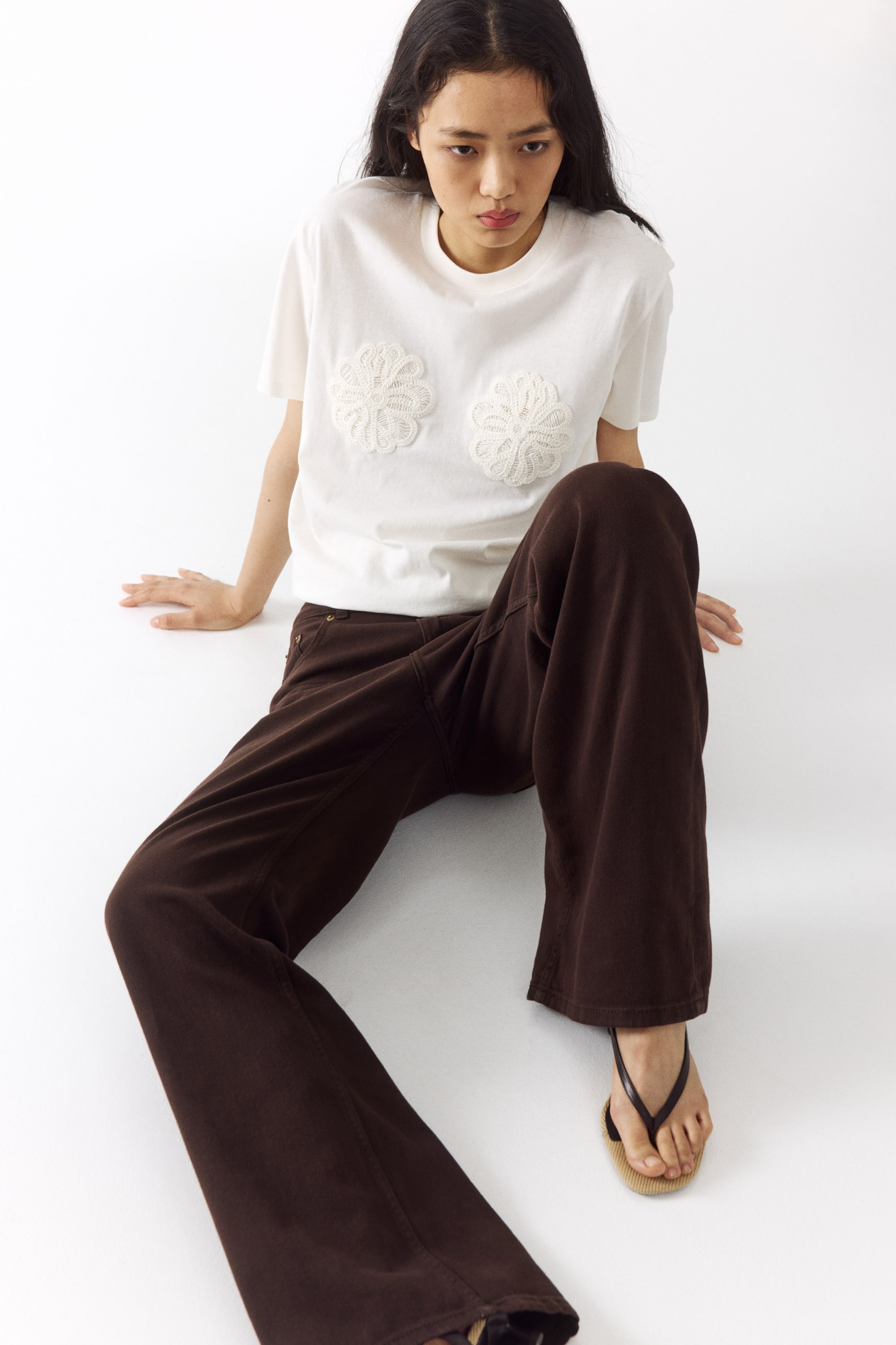 Straight-Leg Twill Pants
