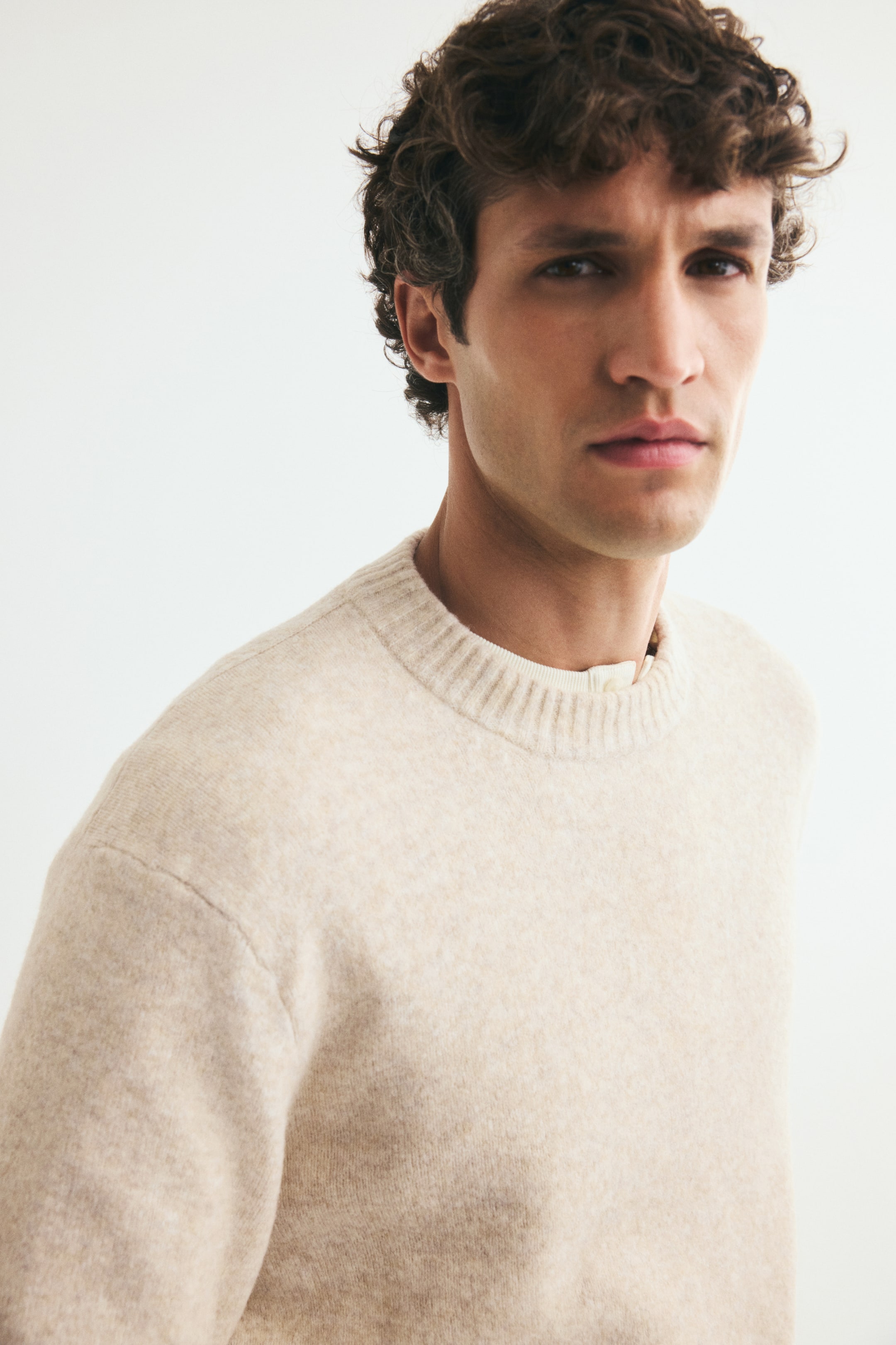 Regular-Fit Brushed Sweater