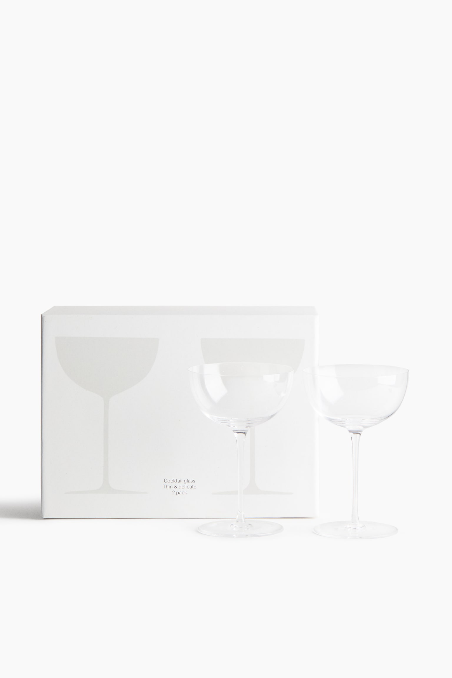 Pack de 2 copos de cocktail - Transparente - 4